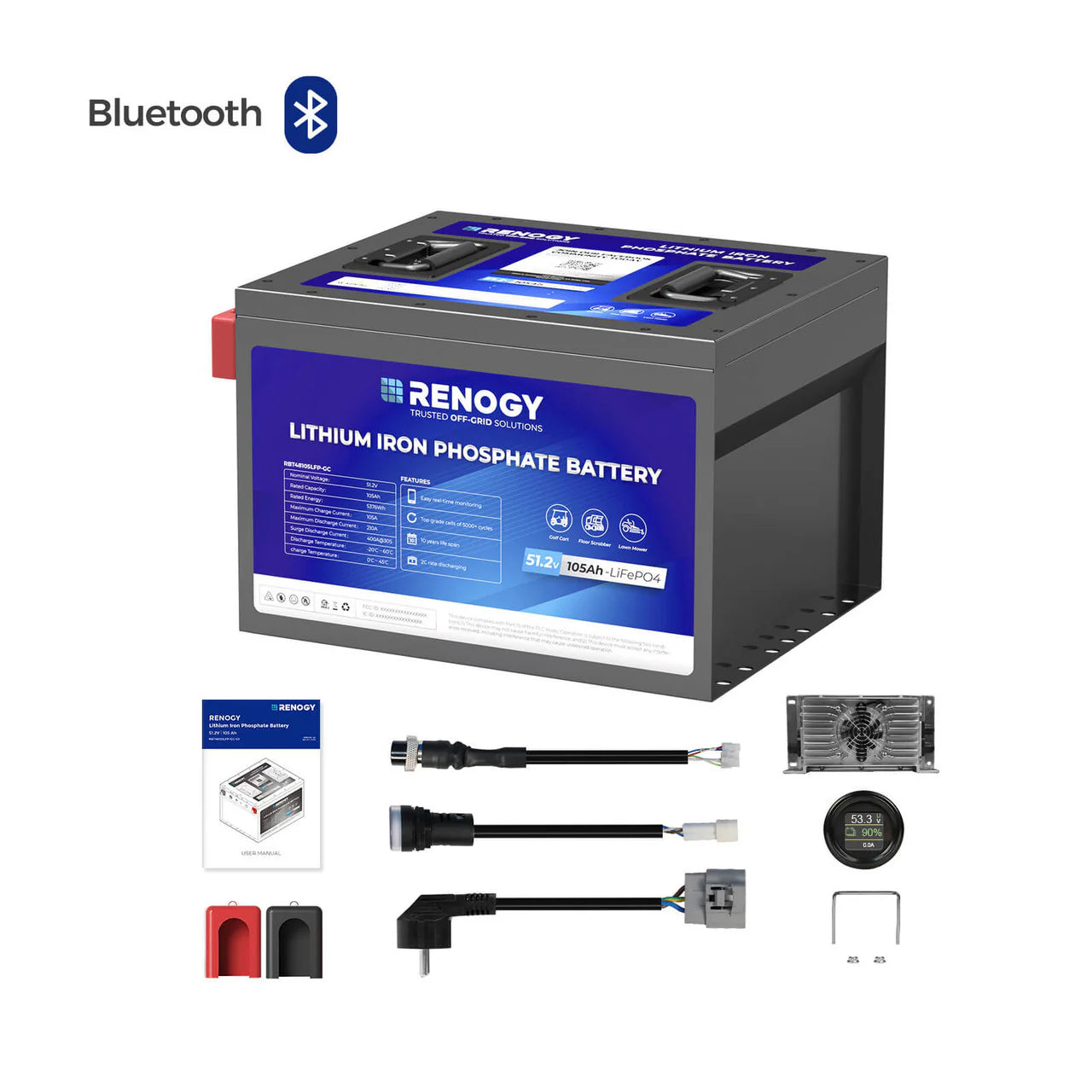 48V 105Ah Golf Cart Lithium Iron Phosphate Battery