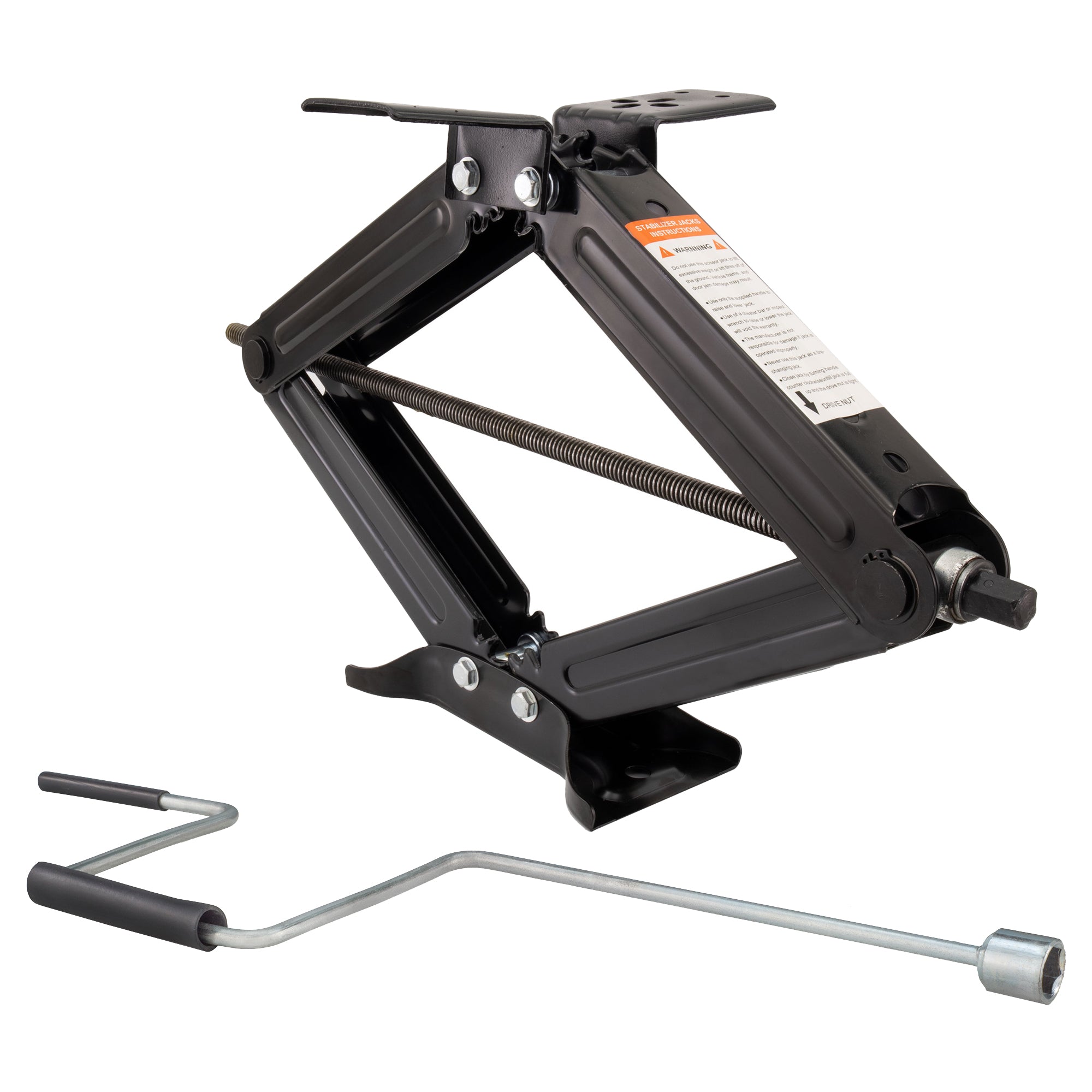 24" RV Stabilizing and Leveling Scissor Jack  7,500 lbs  Pair with Handle