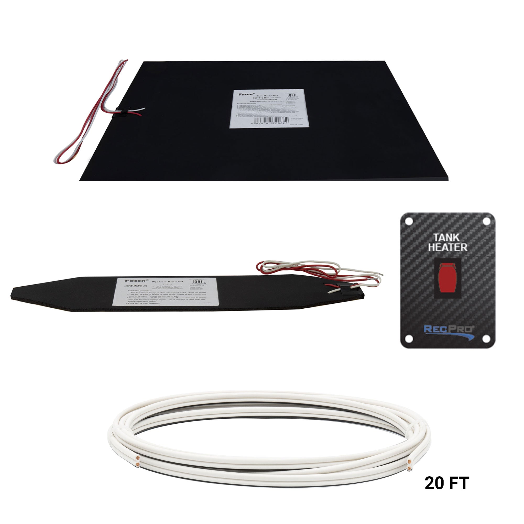 RV Tank Heater Pad 12" x 18" 12v Kit