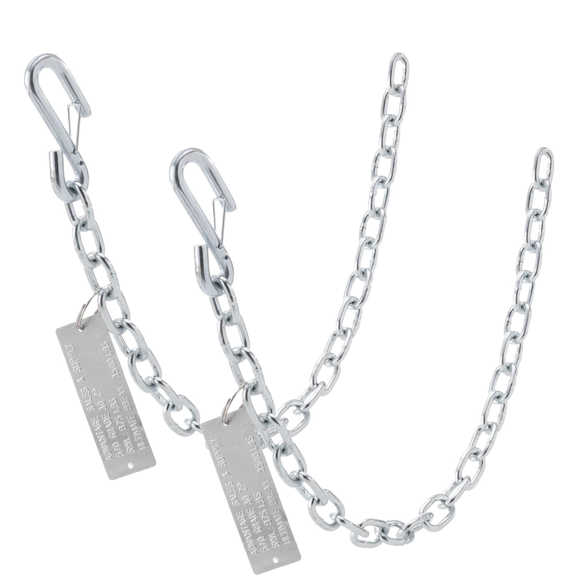 30" Trailer Hitch Safety Chain and S-Hook with Latch 2 Pack