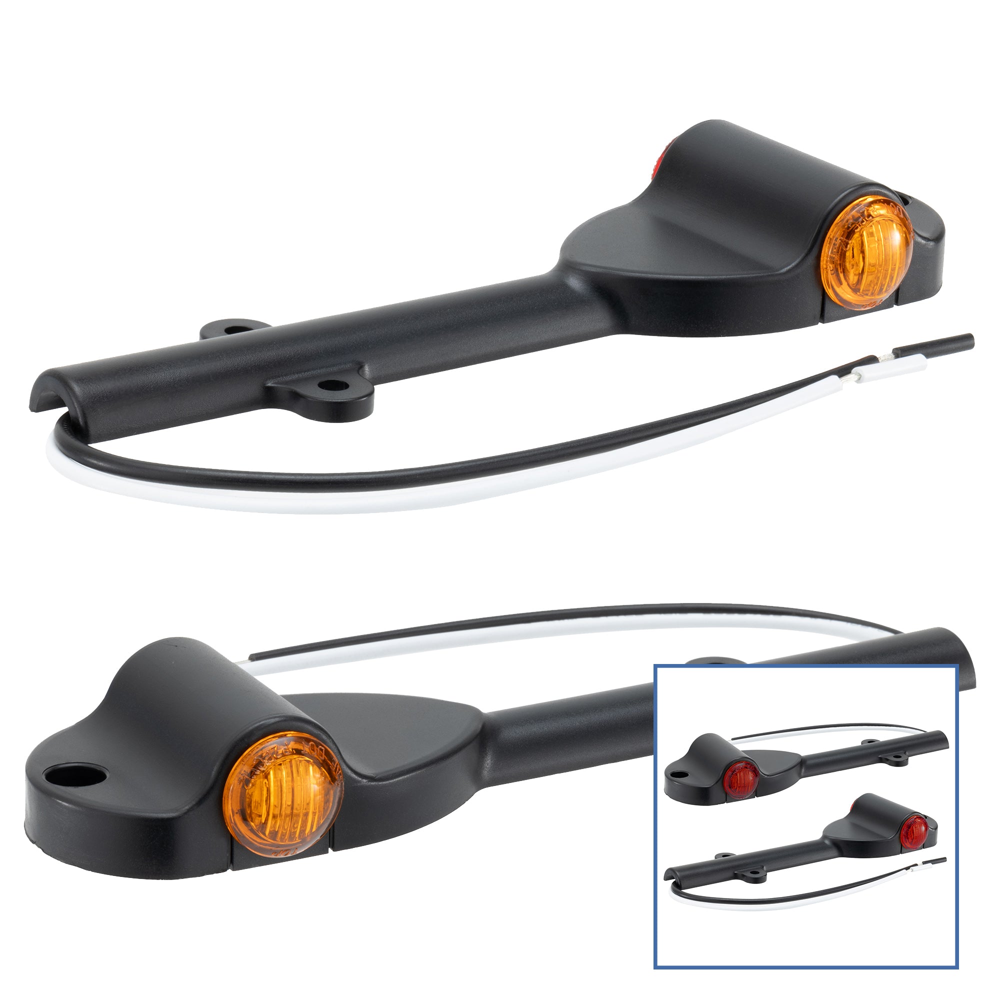 Trailer Fender Light Set Amber and Red Clearance Marker Lights