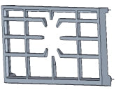 Replacement Front Cast Iron Grate for Furrion 24inch Chef Collection RV 3-Burner Gas Range - Stainless Steel #C-FGR24D3A1A-01