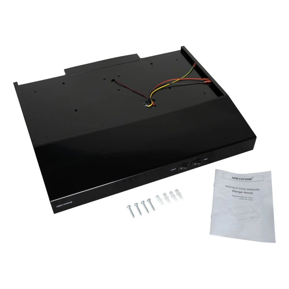 Greystone 22 Inch 12 Volt Black Range Hood #CXW-30-CZ01