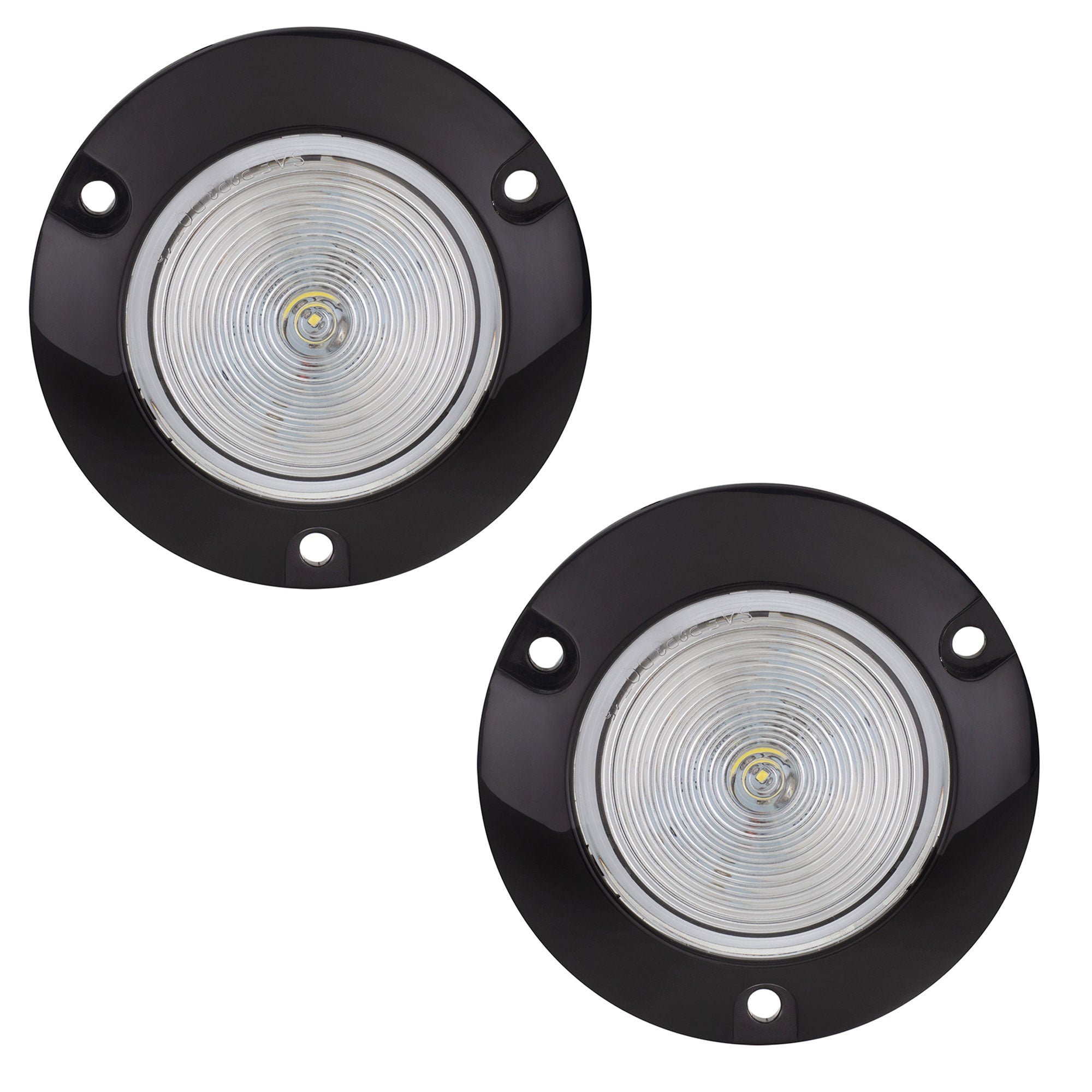 2" Clear/Red Round Surface Mount RV Light