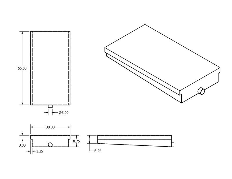 RV Holding Tank 466RAW 30" X 56" X 8.75" Custom