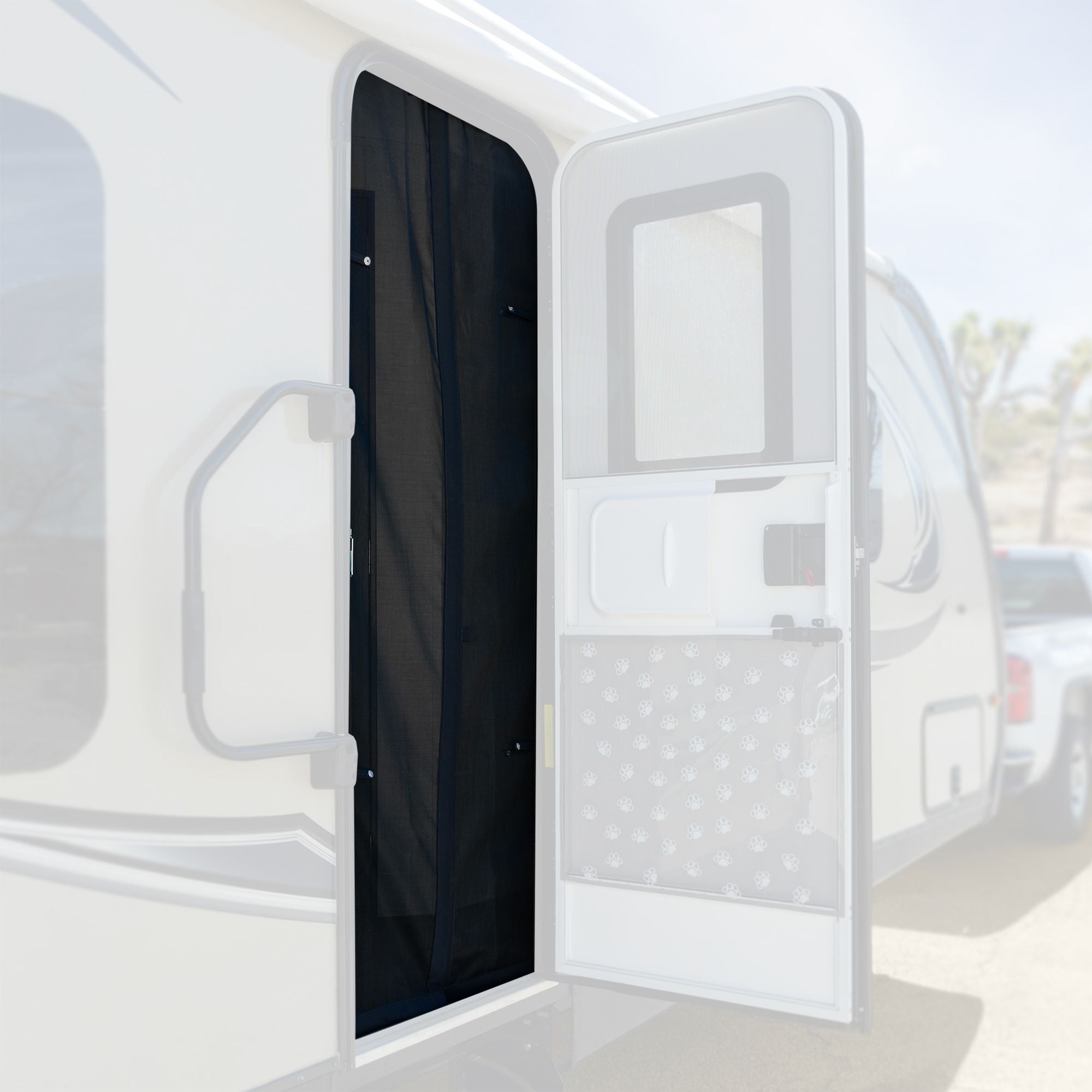 Custom Magnetic RV Entry Door Bug Screen