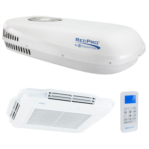 48V Air Conditioner for RV - 13.5K Low Profile AC Unit with Heat Pump and Remote Control Non-Ducted