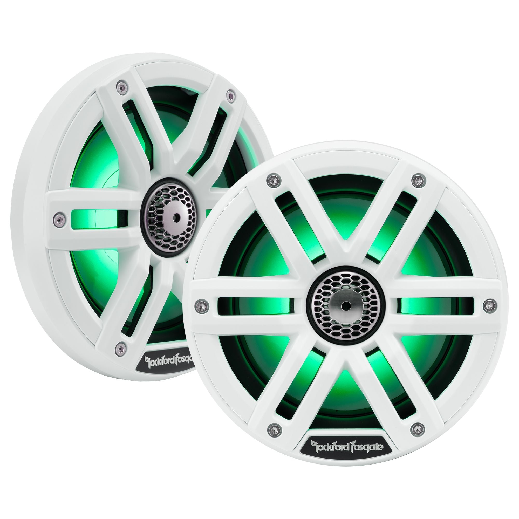 Rockford Fosgate M2-65 6.5" Marine Speakers LED Speakers for Boats & Powersports - White Grilles