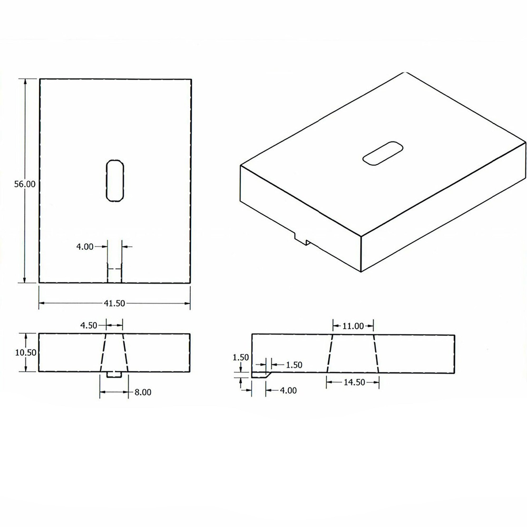 Alpha 98 Gallon 41.50" x 56" x 10.50" Fresh Water Tank 770002