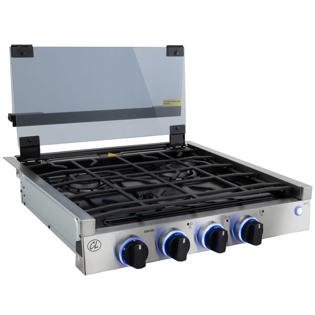 RV Three Burner Gas Cooktop with Cover Direct Replacement for Greystone