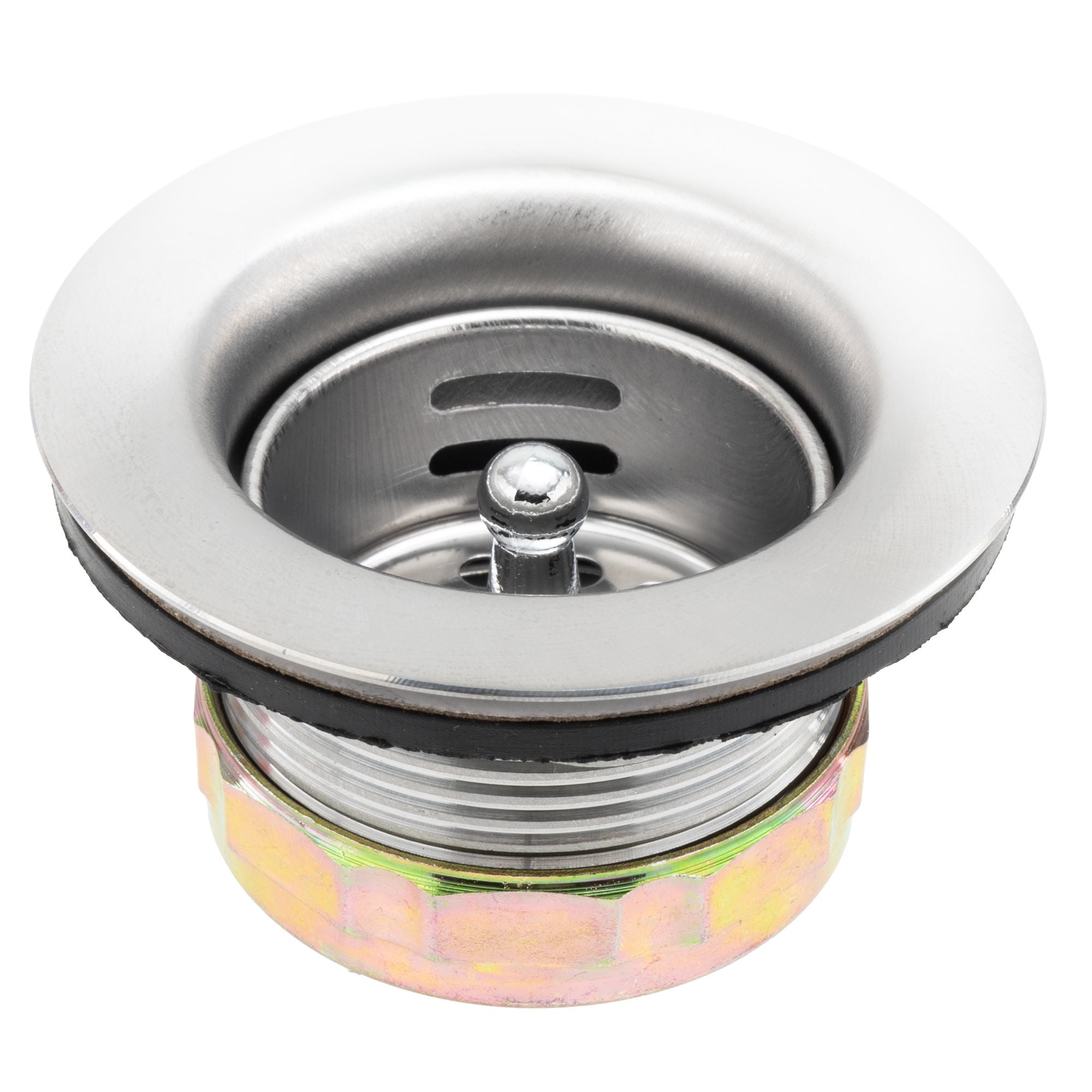 RV Drain with Strainer for 2" Sink Drain Brushed Nickel