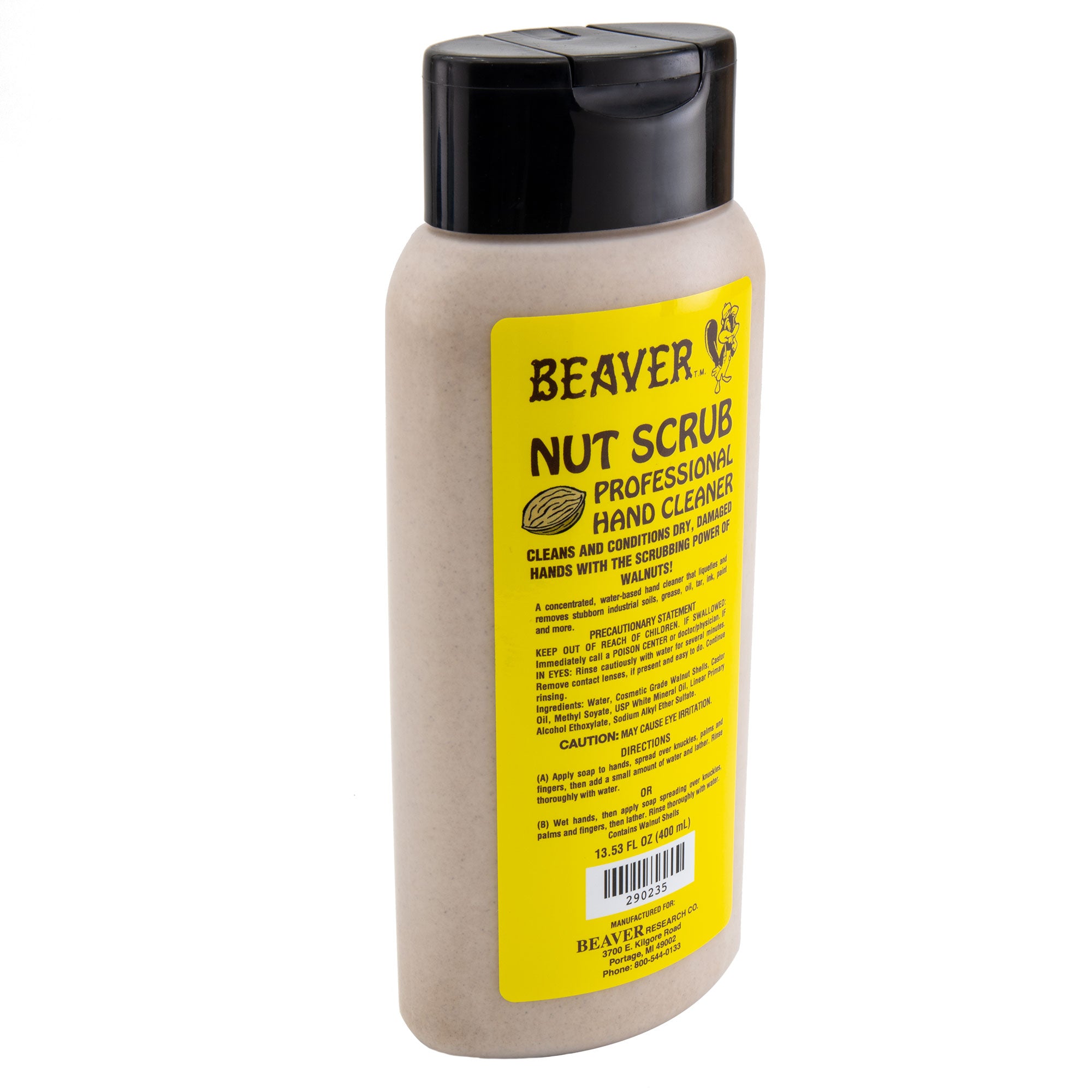 Beaver Nut Scrub Walnut Shell Hand Cleaner 13.5 fl oz