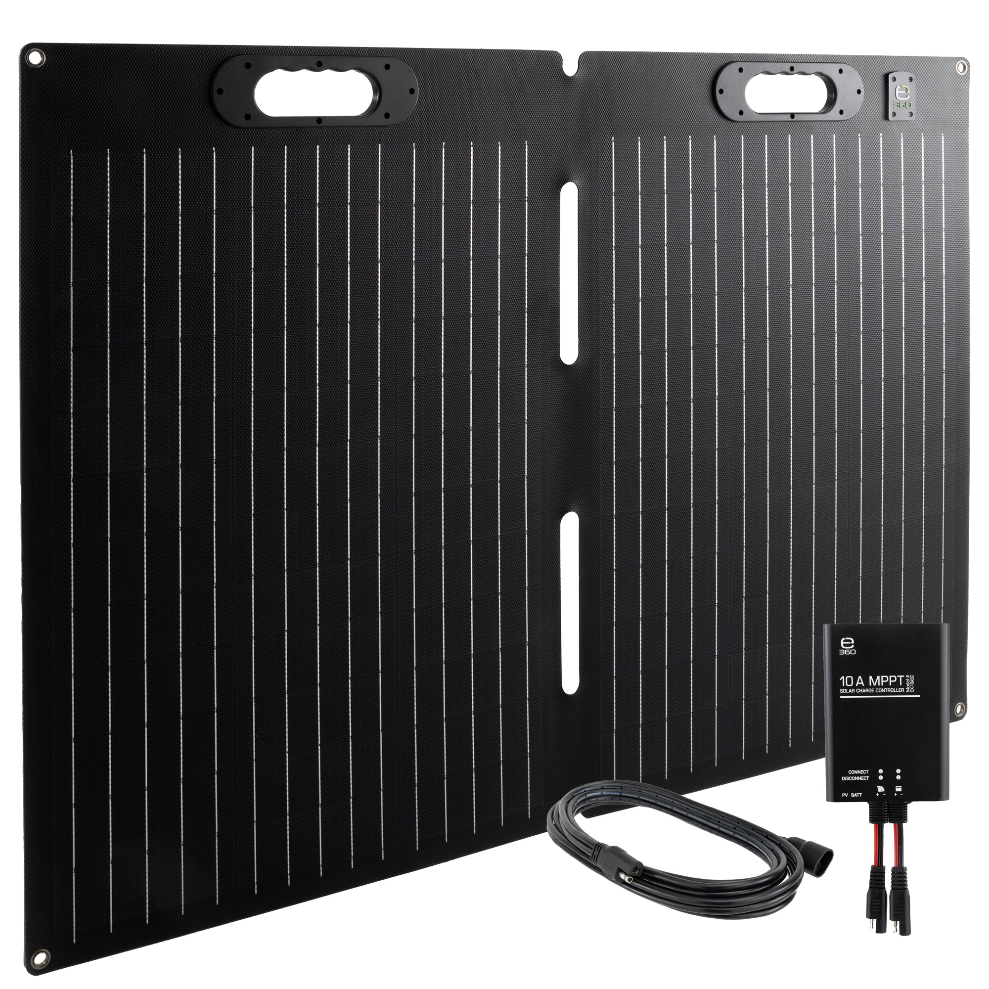Expion360 120W Portable Solar Panel Bundle with 10A Controller
