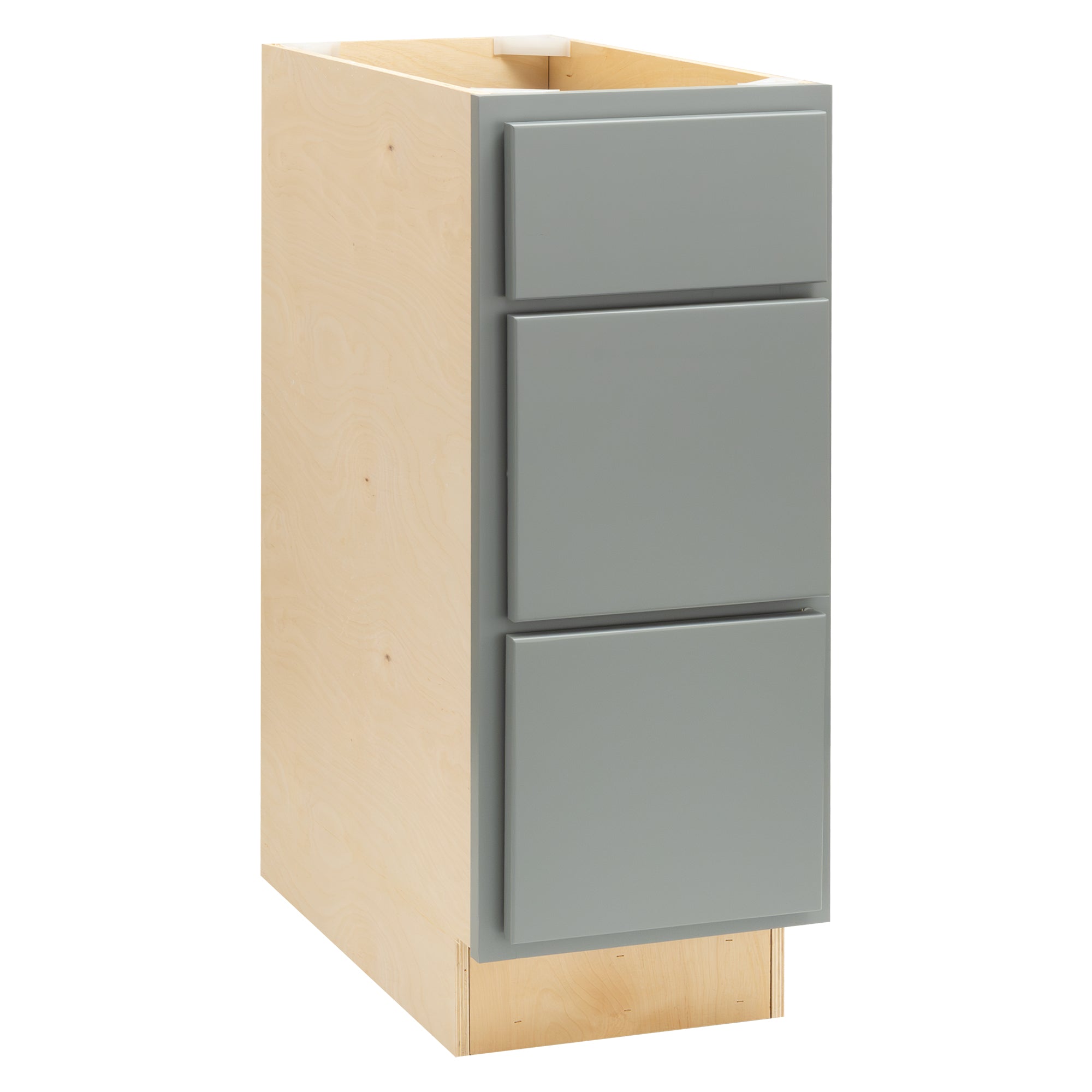 RV Cabinets Gray Shaker | 3 Drawer Base 15" W | RTA Cabinets