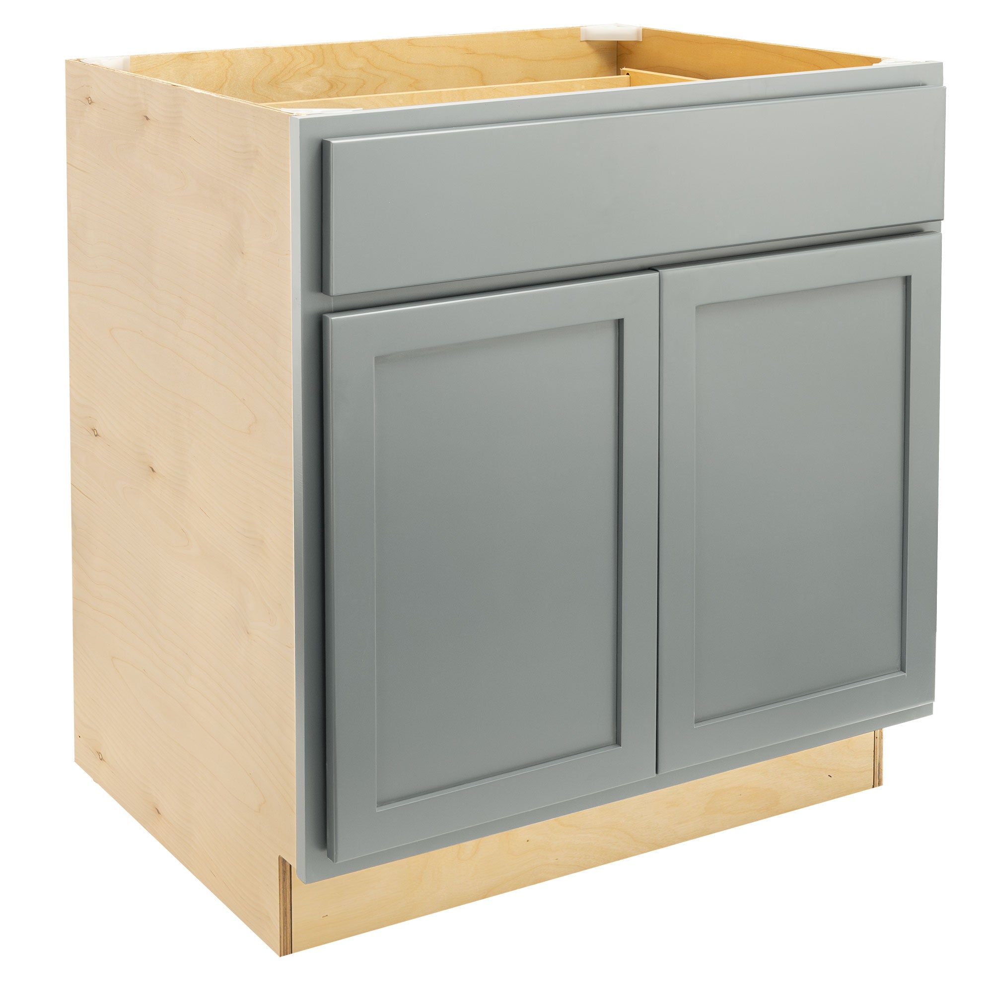 RV Cabinets Gray Shaker | Double Door Base 30" W | RTA Cabinets