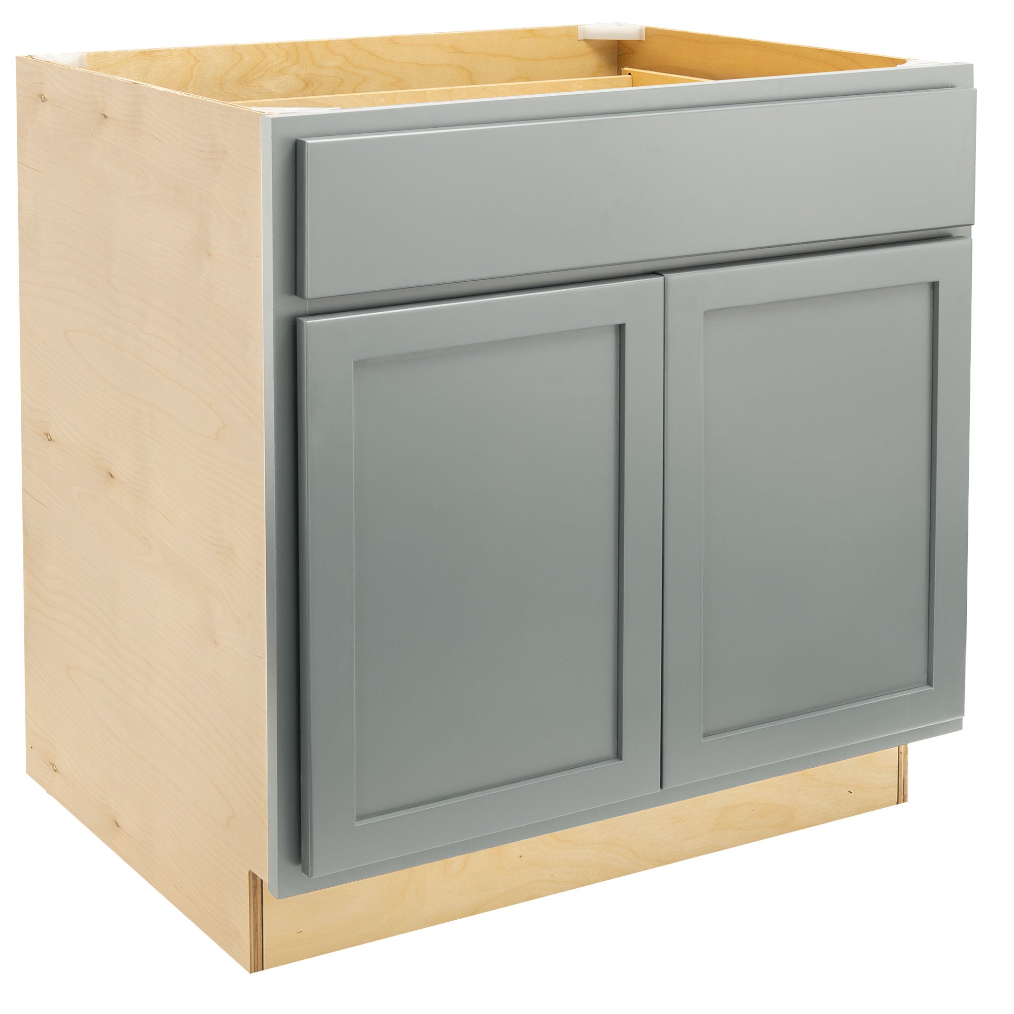 RV Cabinets Gray Shaker | Double Door Base 36" W | RTA Cabinets