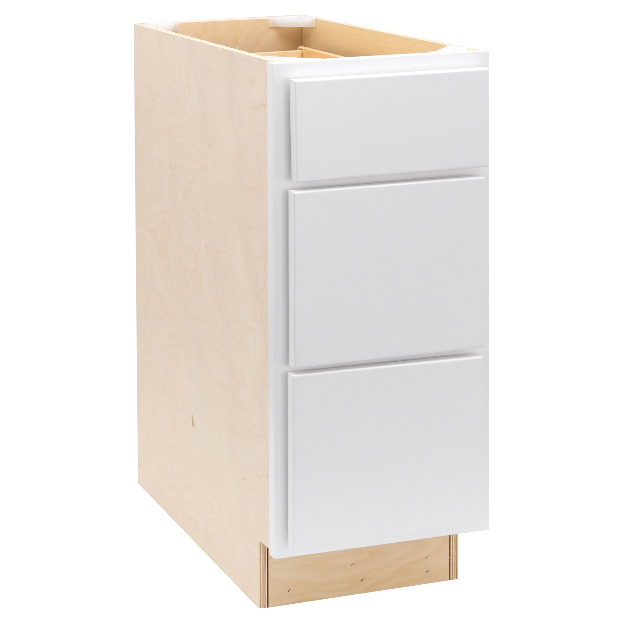 RV Cabinets White Shaker | 3 Drawer Base 15" W | RTA Cabinets