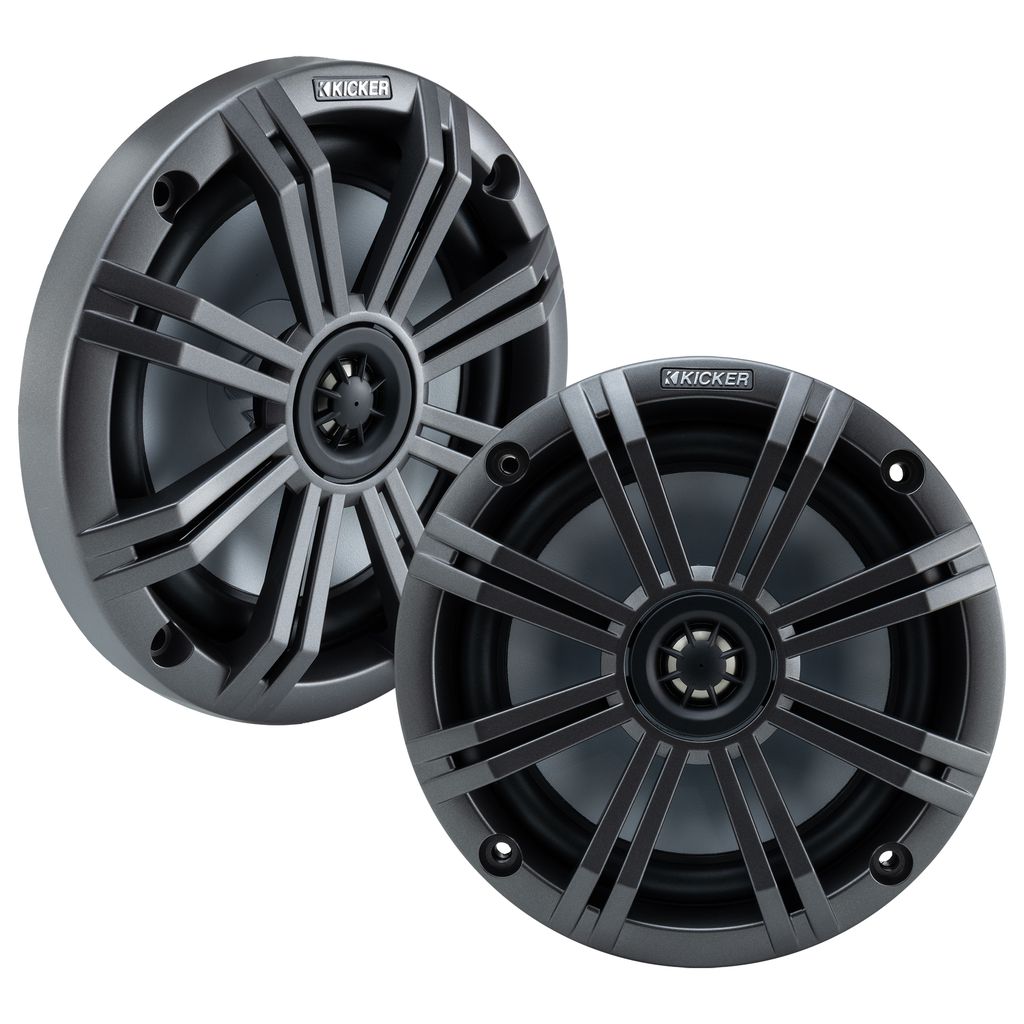 Water Resistant 6.5" Coaxial Marine Speakers 4Ω w/ Interchangeable Grilles
