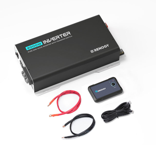 2000-Watt 12-Volt Pure Sine Wave Inverter w/ UPS Transfer Switch and Built-in Bluetooth
