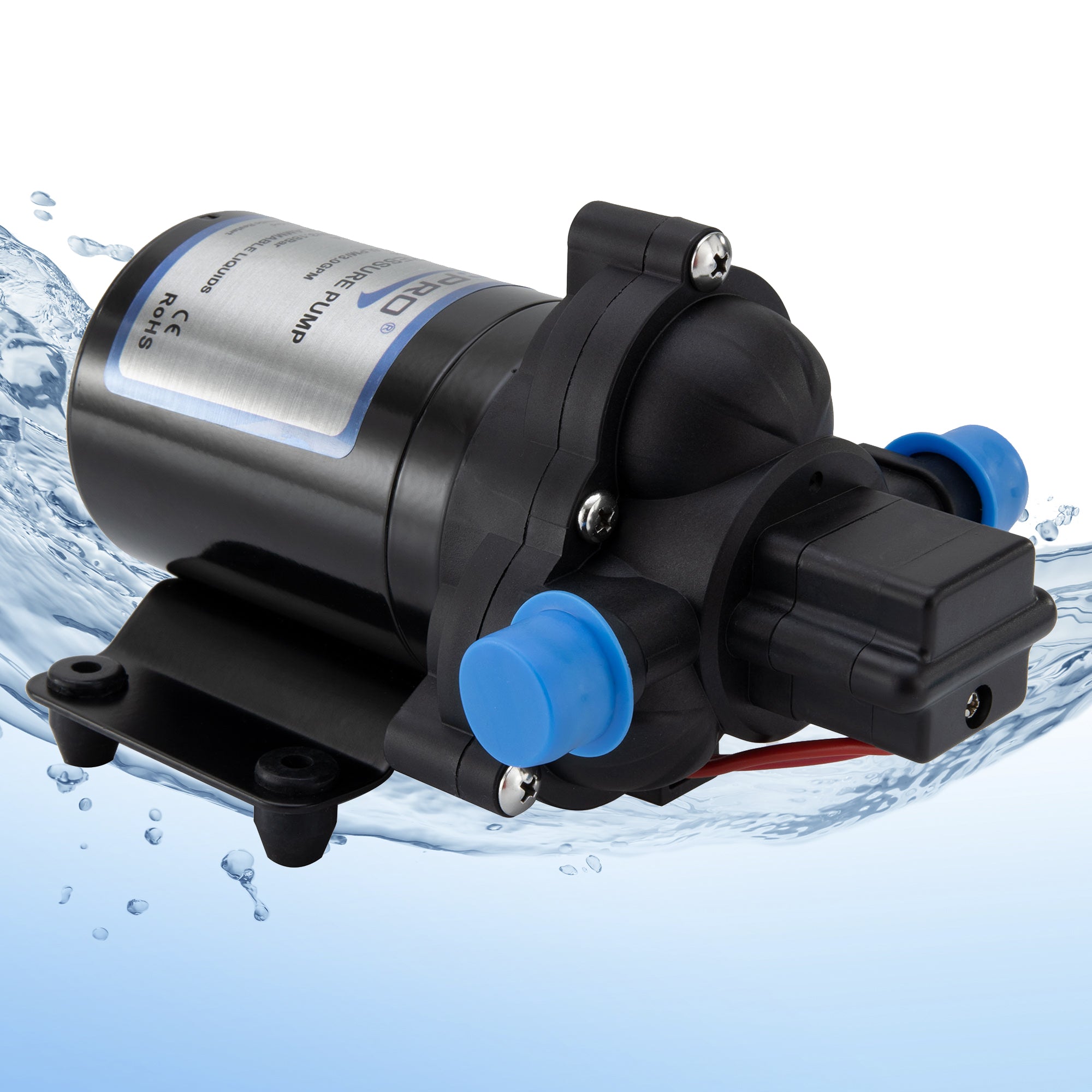 RecPro 12V Electric 3 Chamber RV Water Pump Shurflo Replacement