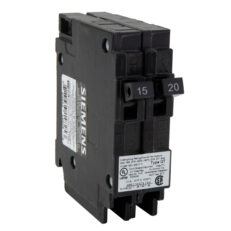 RV Circuit Breaker 15-20 Amp Double Breaker Siemens Q1520