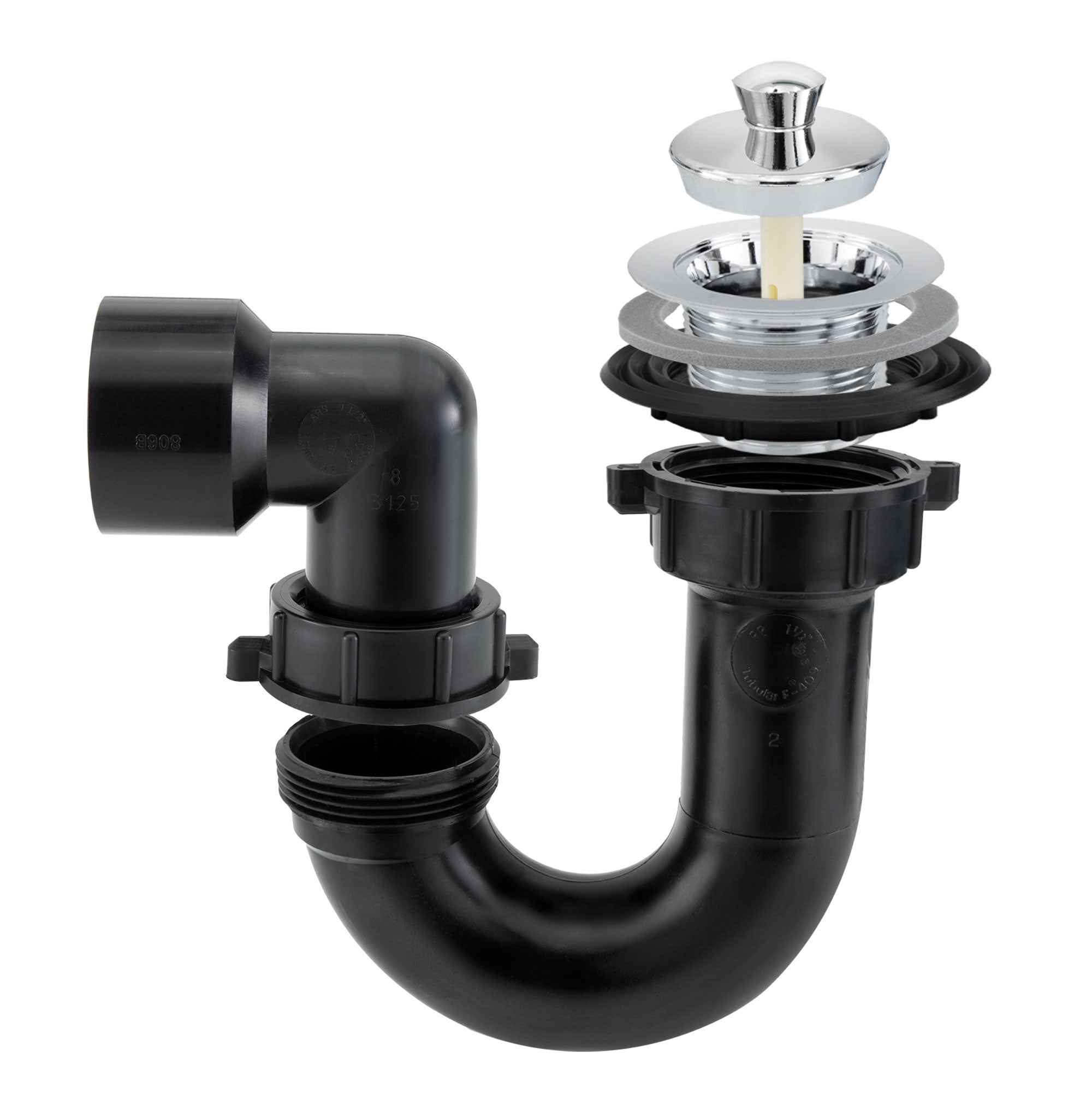 RV Shower Drain P Trap (1 1/2" Thread)