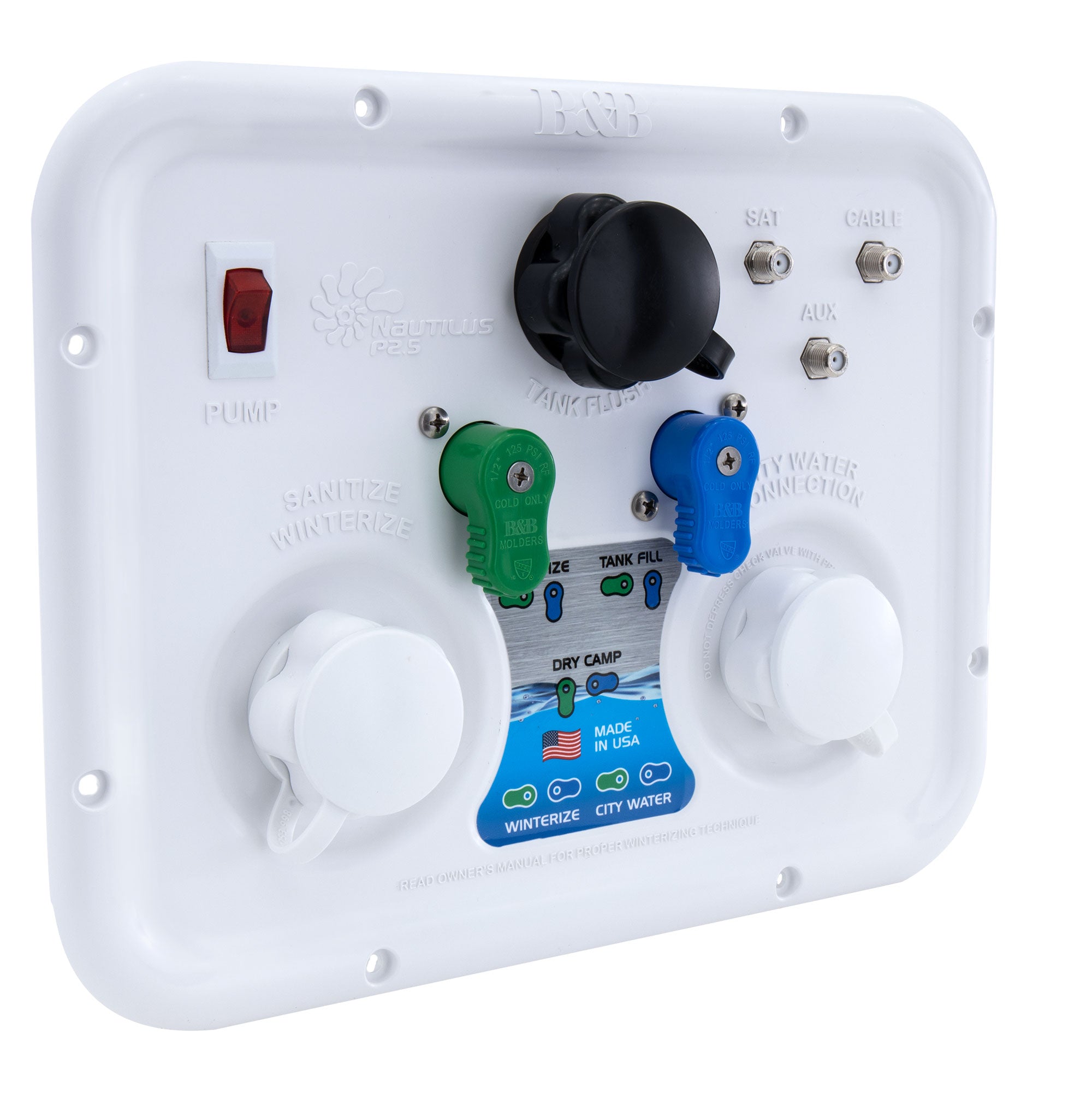 RV Multifunction City Water Fill Panel Nautilus P2.5 8" x 11"