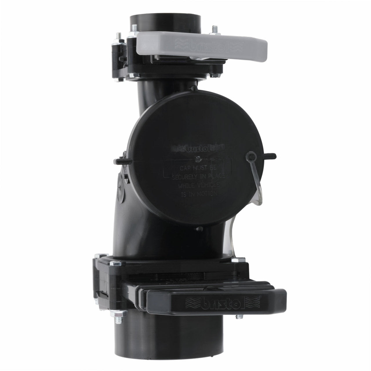 RV Waste Valve Double Elbow 3" Spigot x 1-1/2" Hub