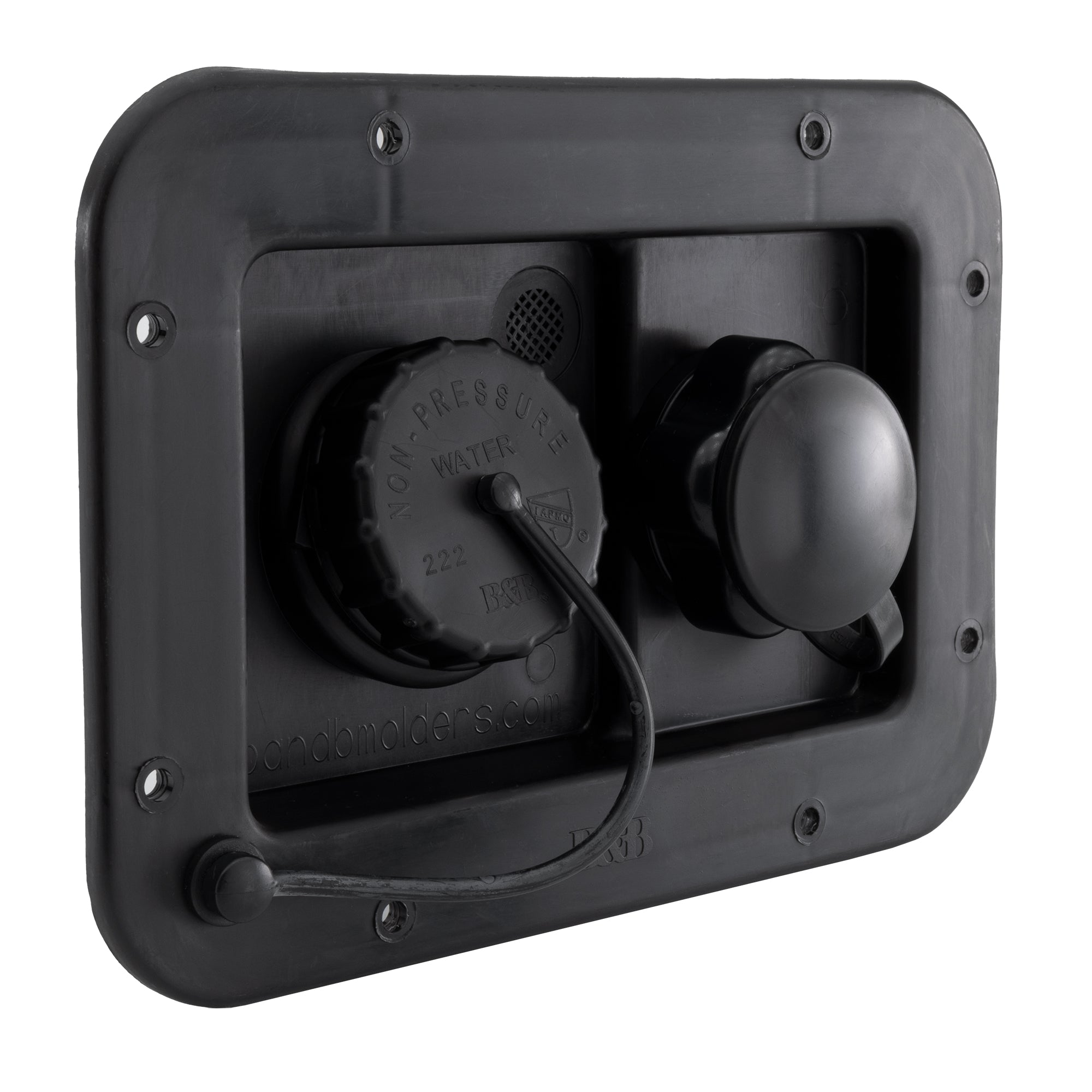 RV City Water Fill and Gravity Fill Hatch Combo Black
