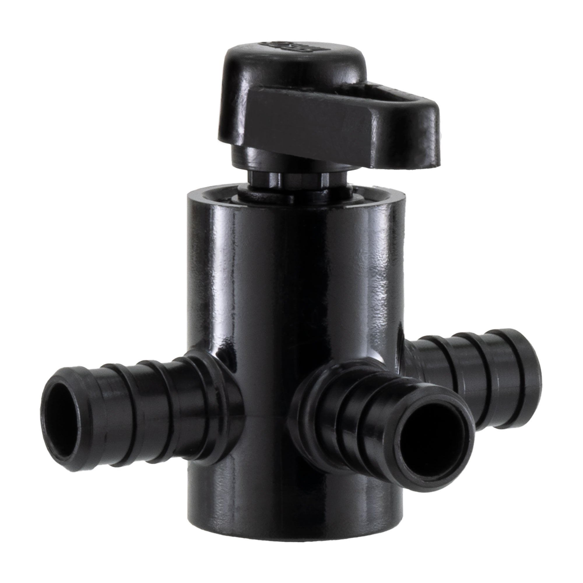 1/2" Barb Three Way Valve