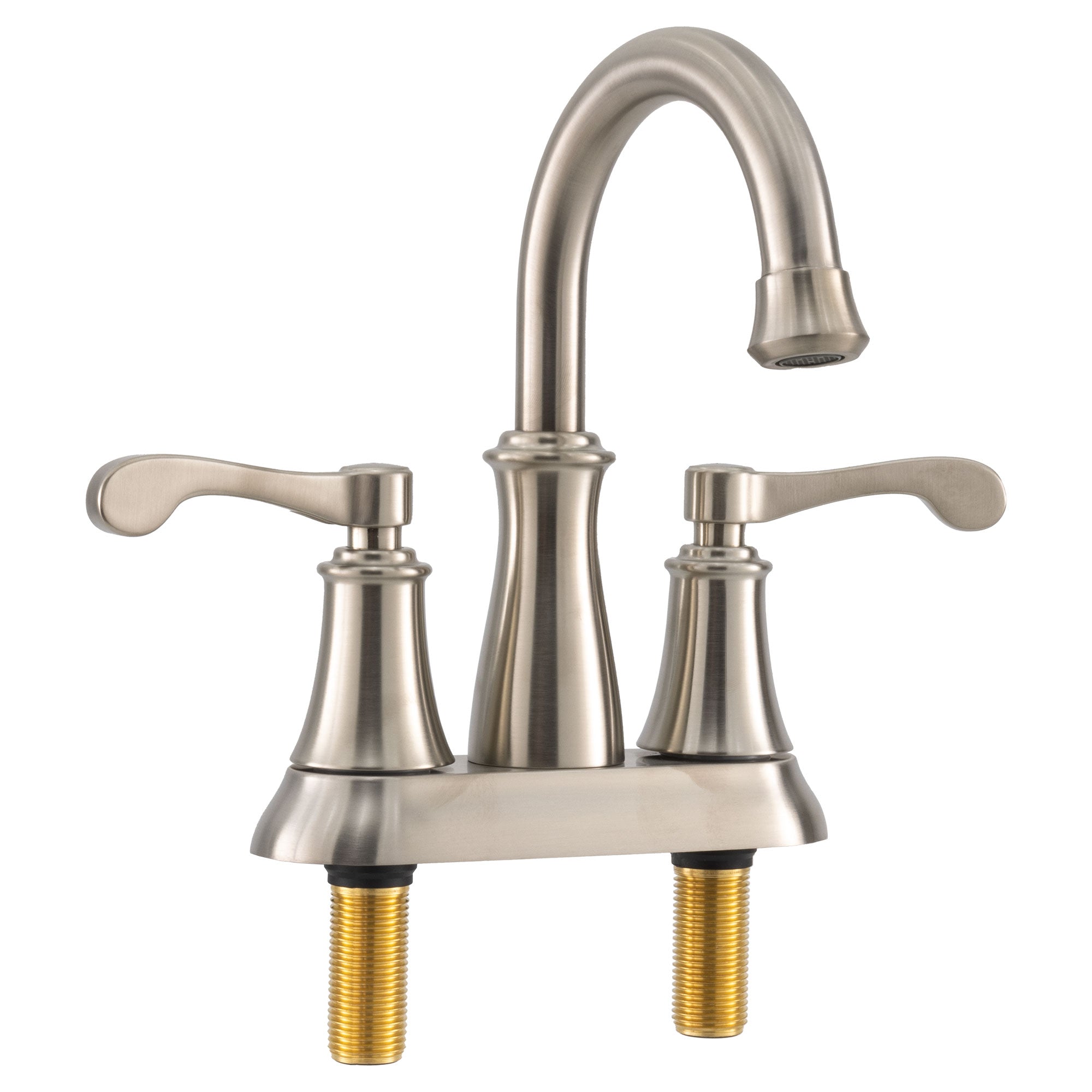 RV Bathroom Faucet Tall Spout Brushed Nickel with Drain