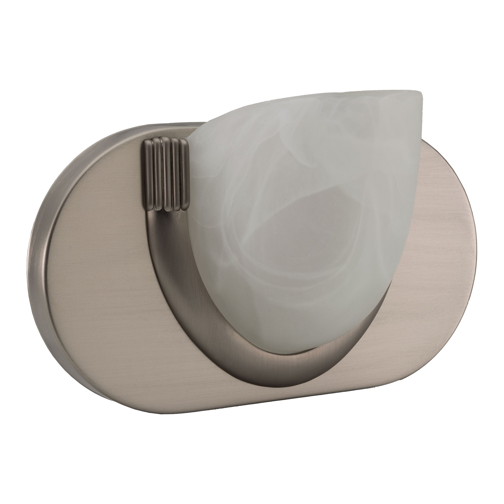RV 12V Wall Sconce Brushed Nickel with Frosted Sconce