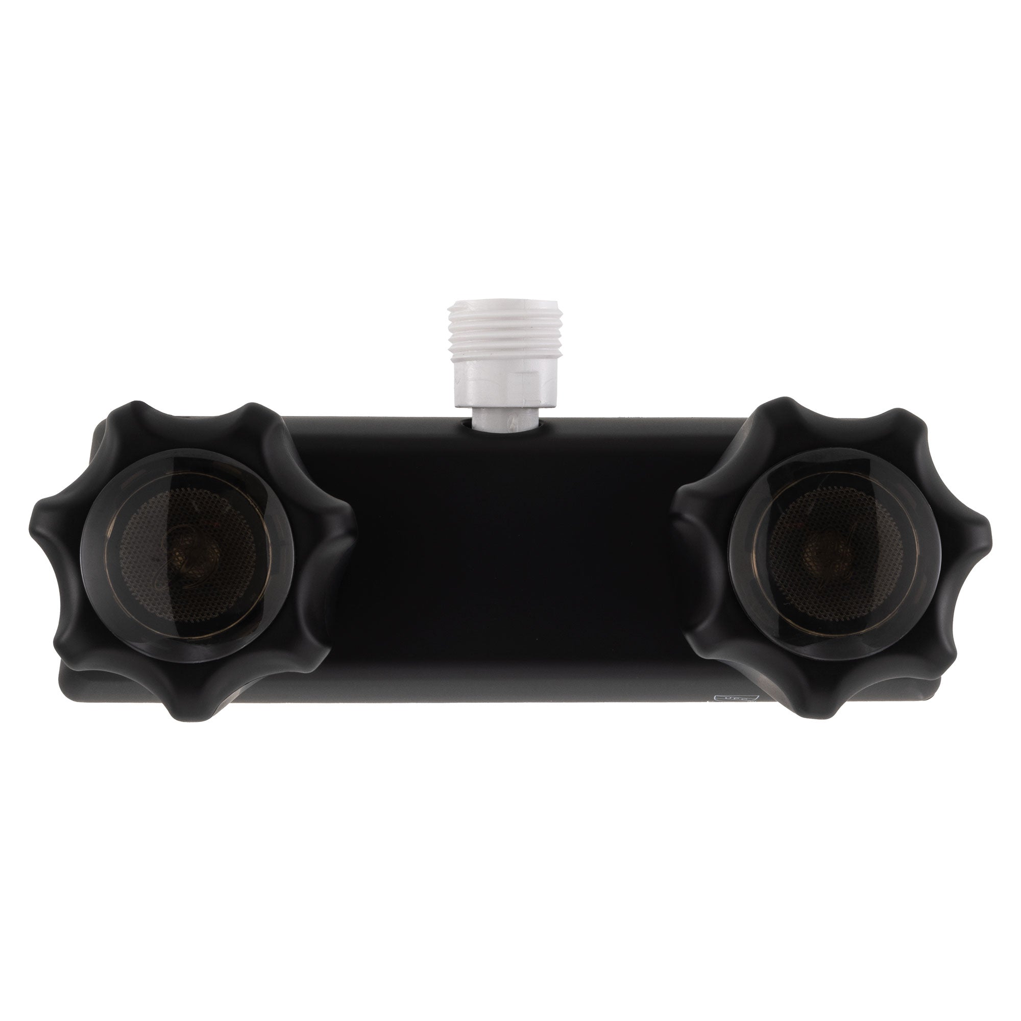 4" Shower Faucet Diverter Matte Black with Twin Knobs