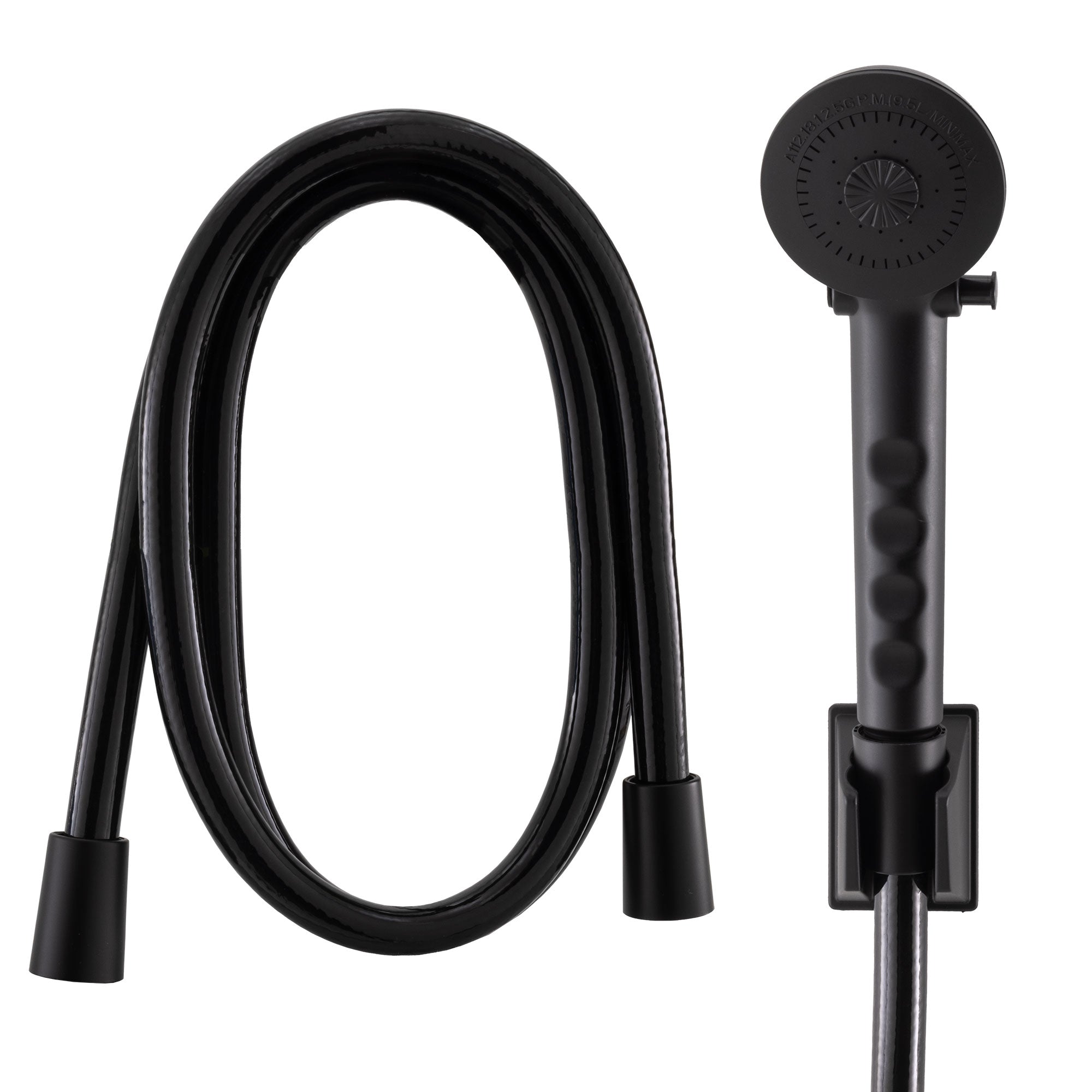 RV Handheld Shower Head and Hose with Shut Off Matte Black