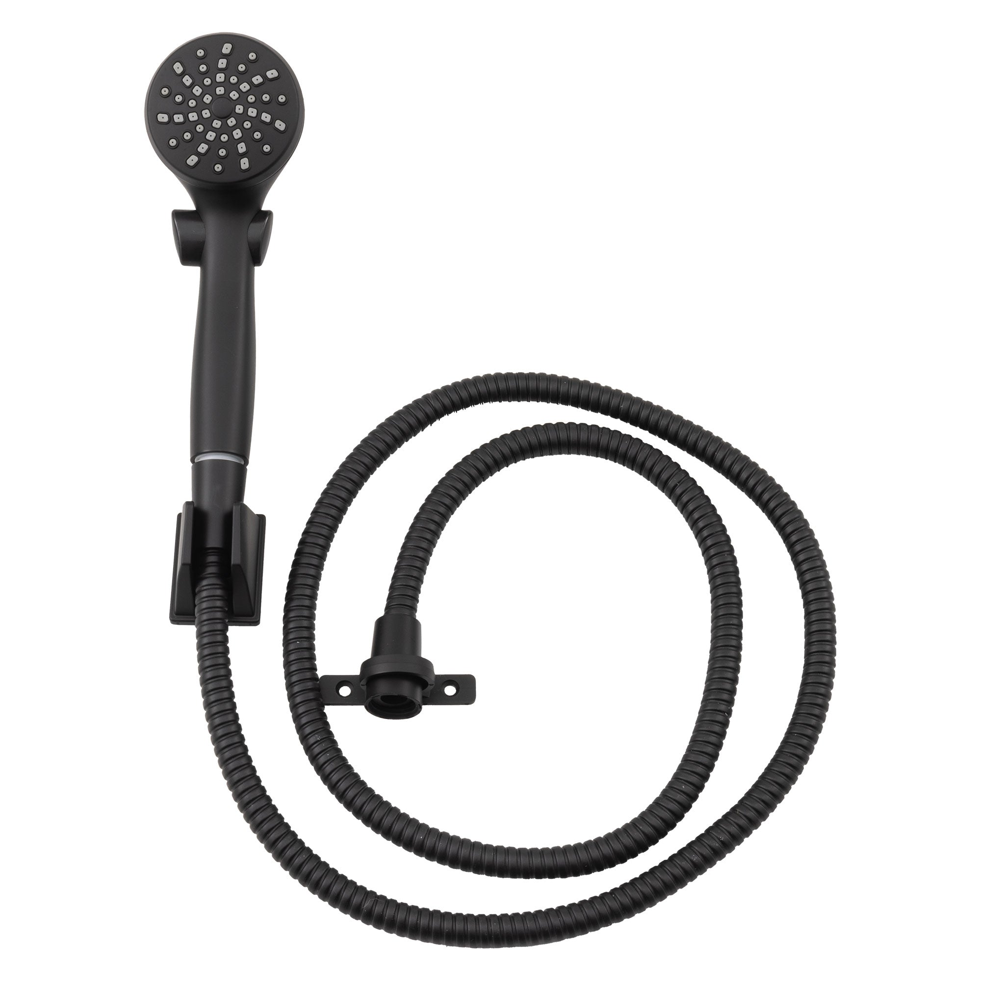 RV Handheld Shower Head and Hose with Shut Off and Holder Matte Black