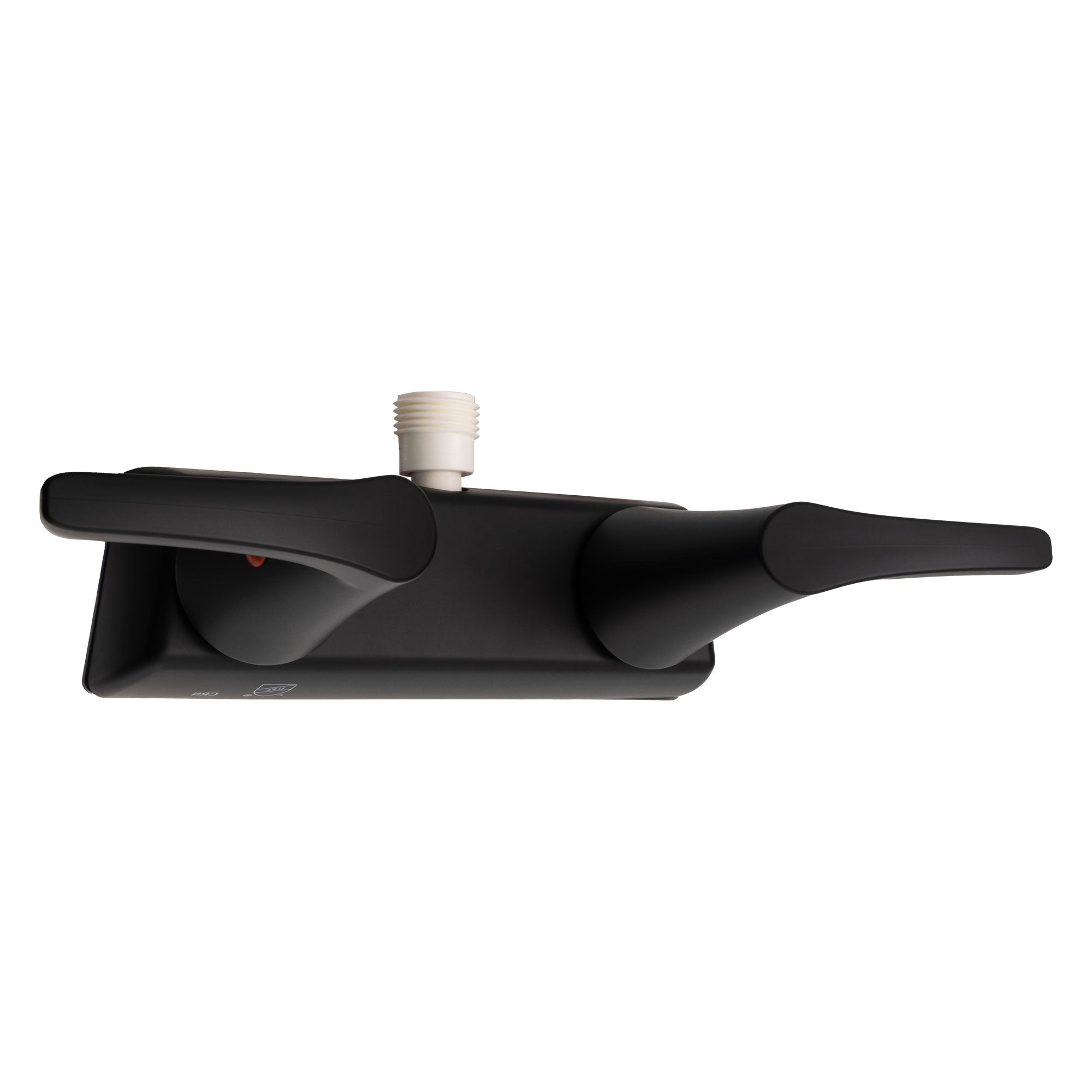 RV Shower Diverter Faucet Matte Black with Sleek Twin Handles