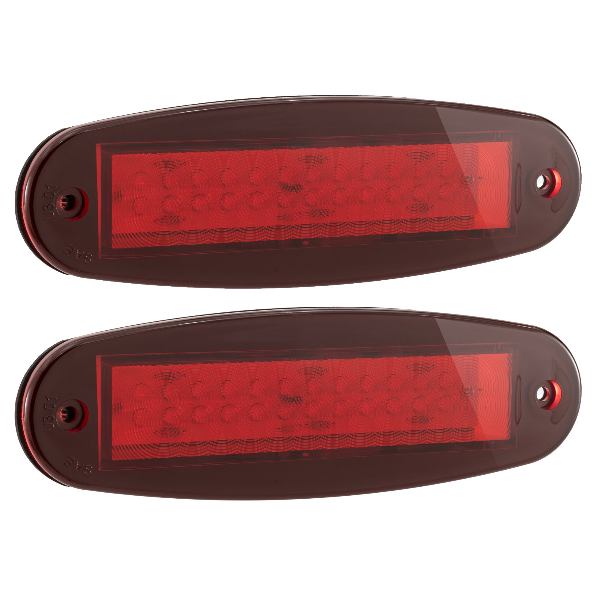 8" Oval Flush Mount LED Brake Light 2 Pack