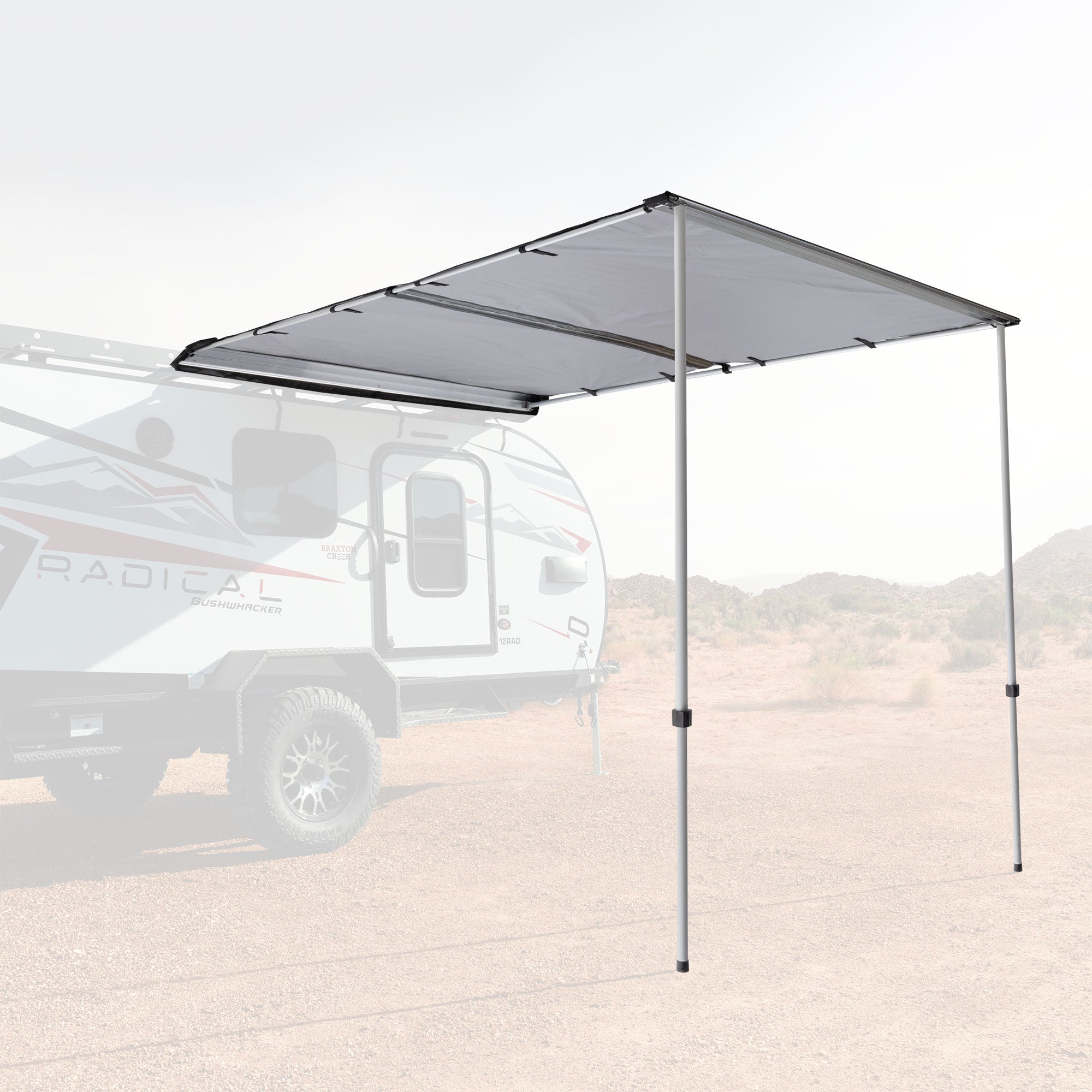 6.5' Van or Camper Awning Rooftop Kit with Built In LED Lighting