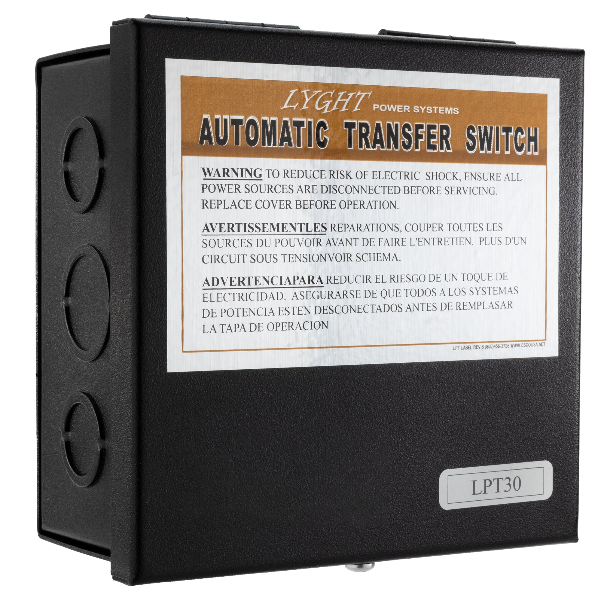 30 Amp RV Transfer Switch 120V Lyght Automatic Transfer Switch