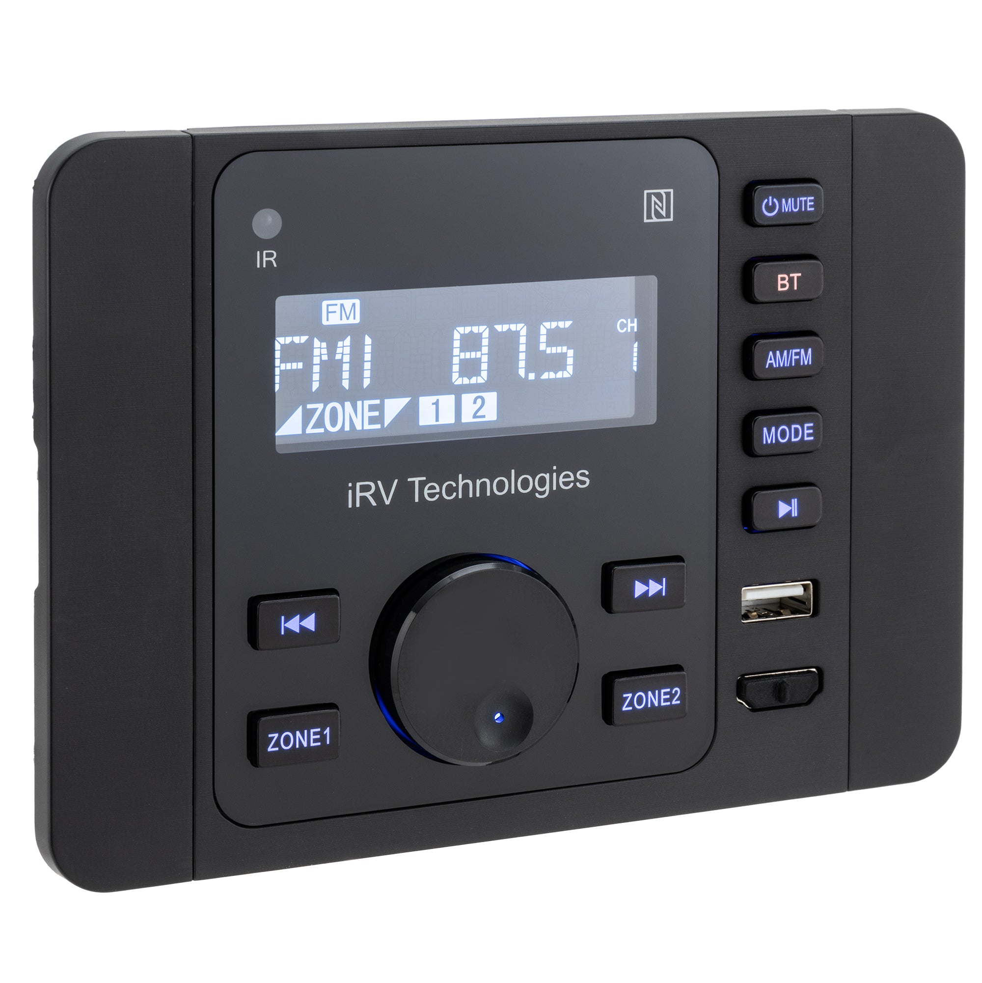 iRV 37 RV Mechless Stereo Unit AM/FM Radio/Bluetooth with Remote