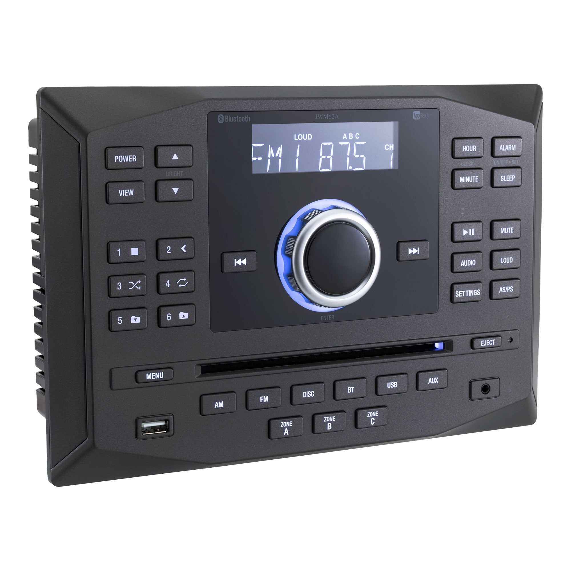 JWM62 RV Stereo AM/FM Radio CD/DVD 3-Zone