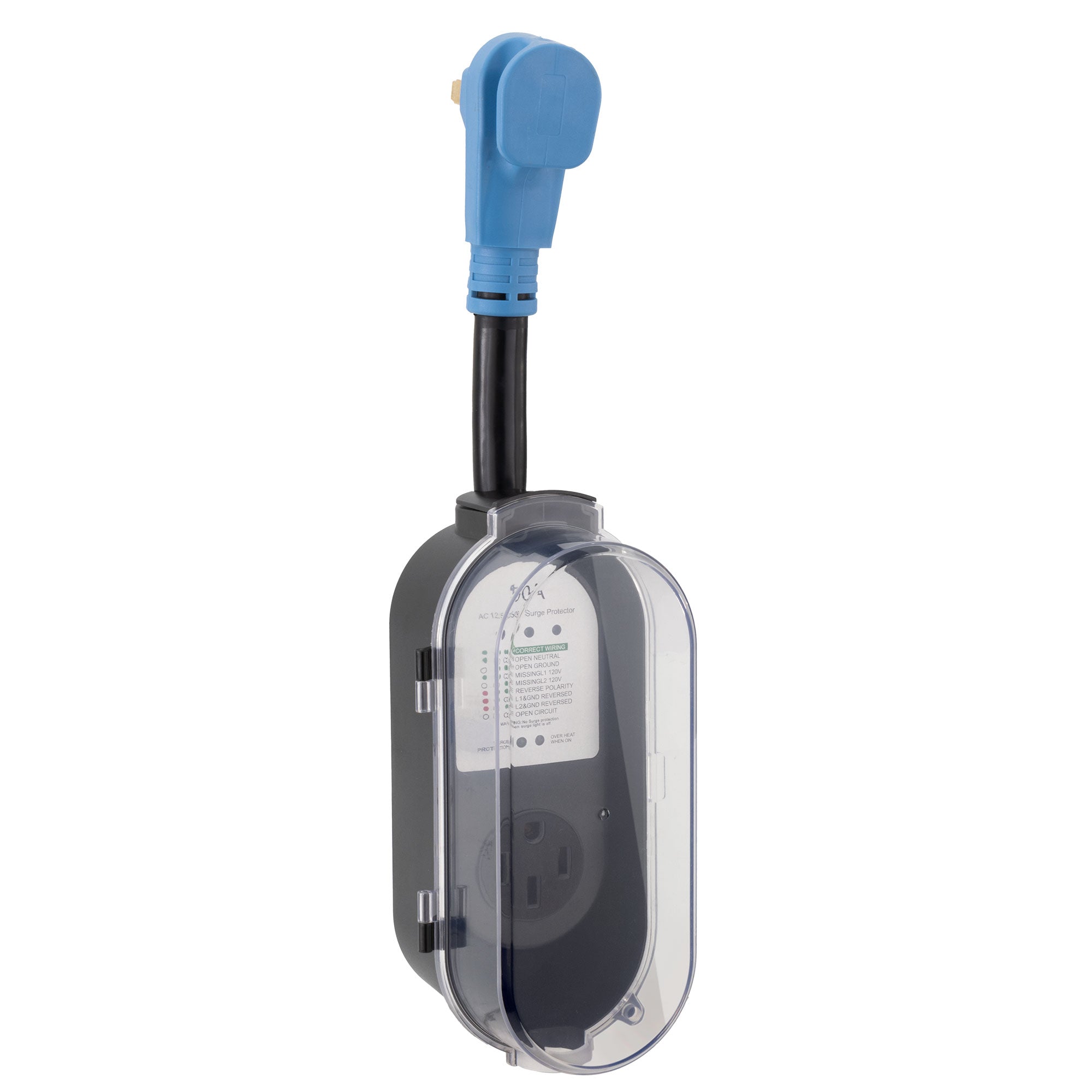 RV Surge Protector 50 Amp with Water Resistant Cover and 5 Year Warranty