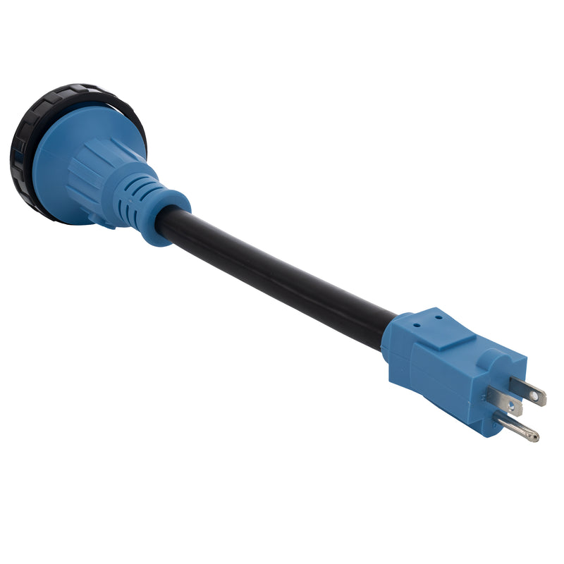 15 Amp Male to 30 Amp Female RV Power Adapter with Twist-Lock
