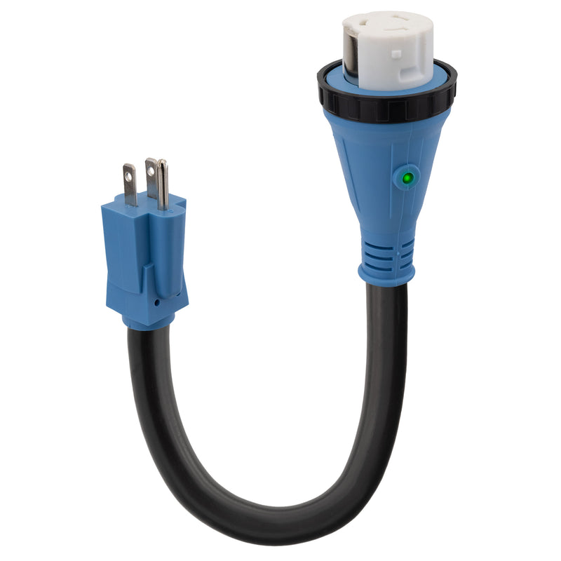 15 Amp Male to 50 Amp Female RV Power Adapter with Twist Lock