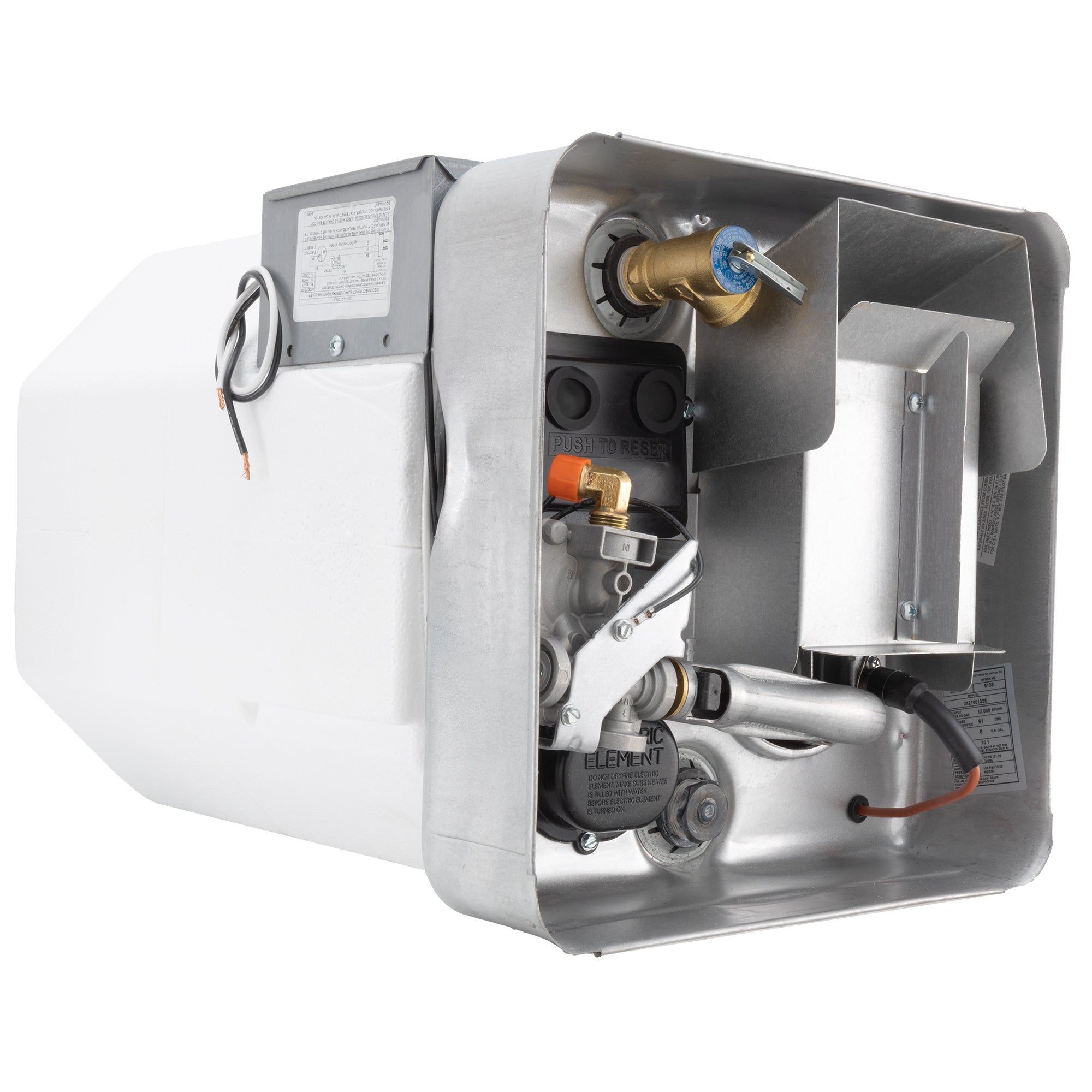 Suburban RV Water Heater Direct Spark Ignition and Electric Heating Element 6-Gallon 12V 12,000 BTU 5239A