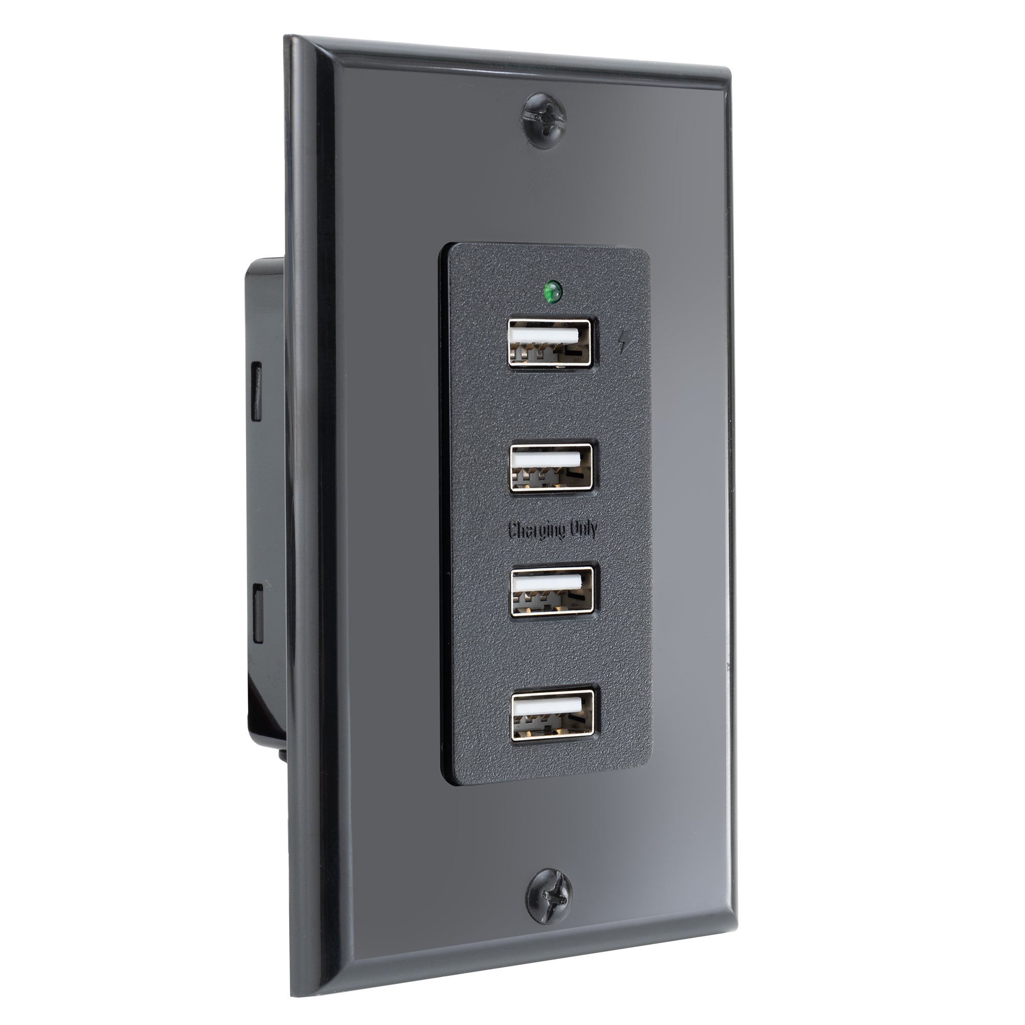 RV 2V Wall Mount USB-A Charging 4 Ports 12-16V DC Input Included with Wall Plate
