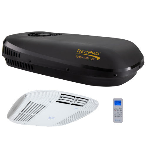 RV Air Conditioner Low Profile 9.5k Quiet AC Unit with Optional Heat Pump and Remote Control, Non-Ducted