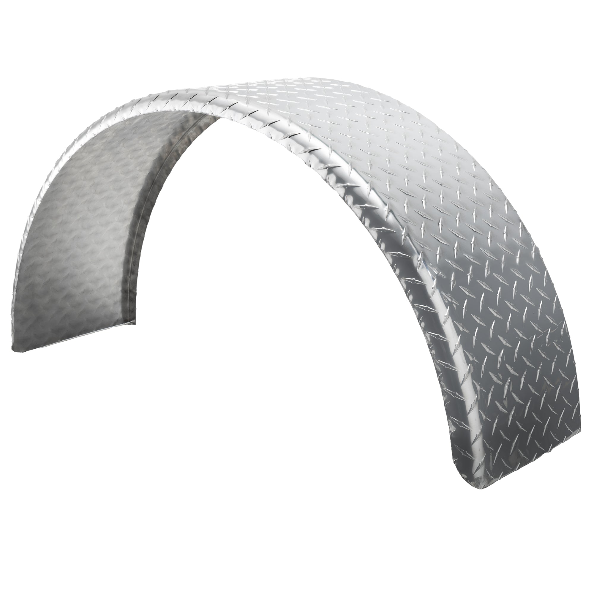 Aluminum Diamond Plate Trailer Fenders Single Axle 36" x 18" x 10" Curved