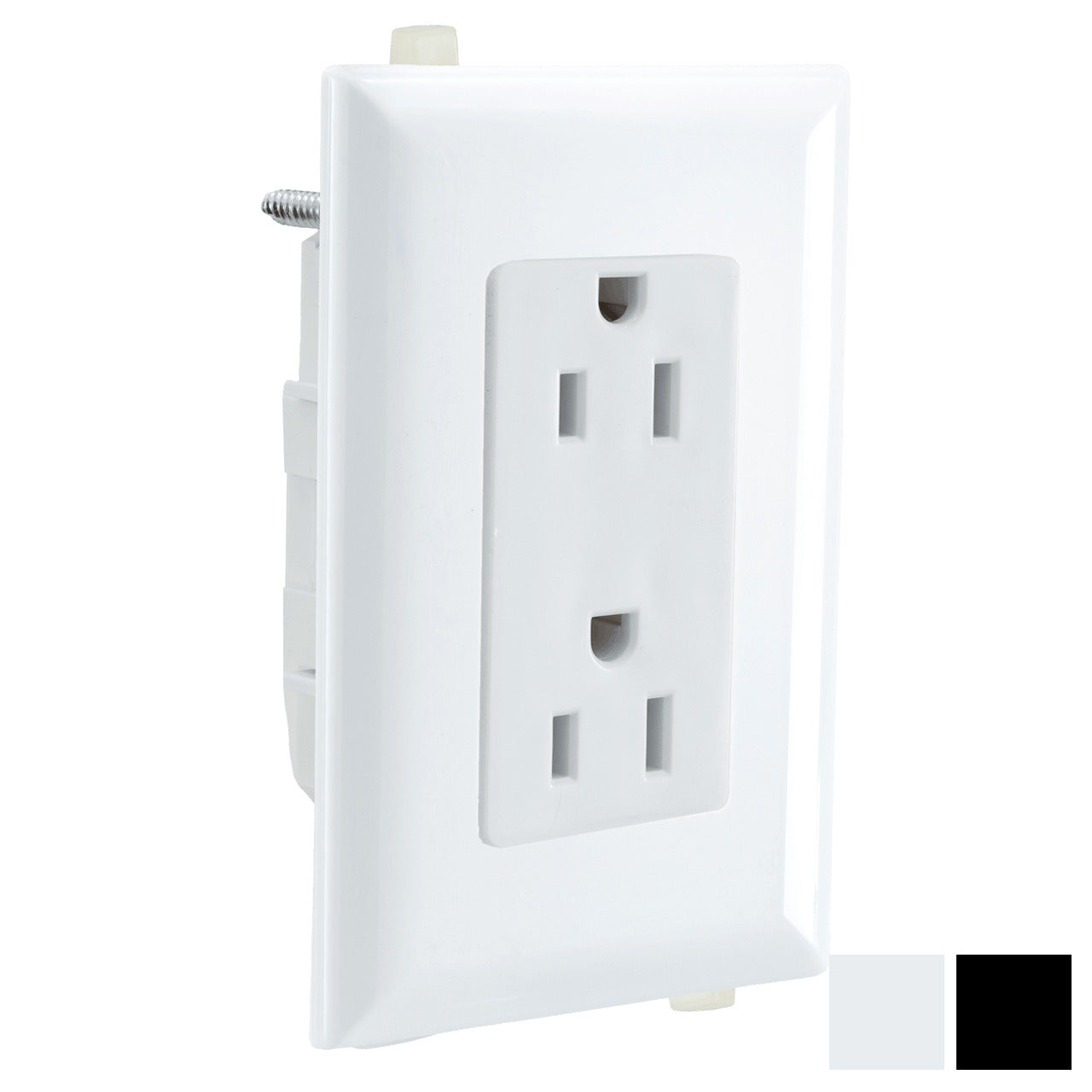 RV Dual Outlet Receptacle with Snap-On Cover Plate