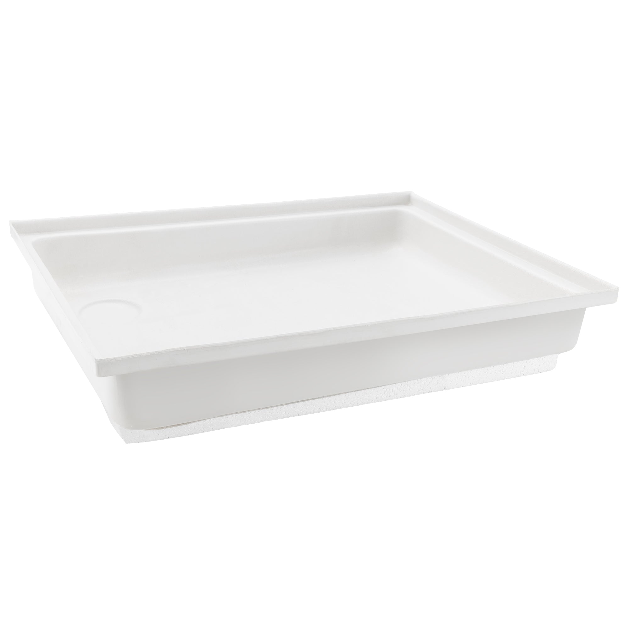 RV Shower Pan 18" x 23" x 4" Left Drain in White